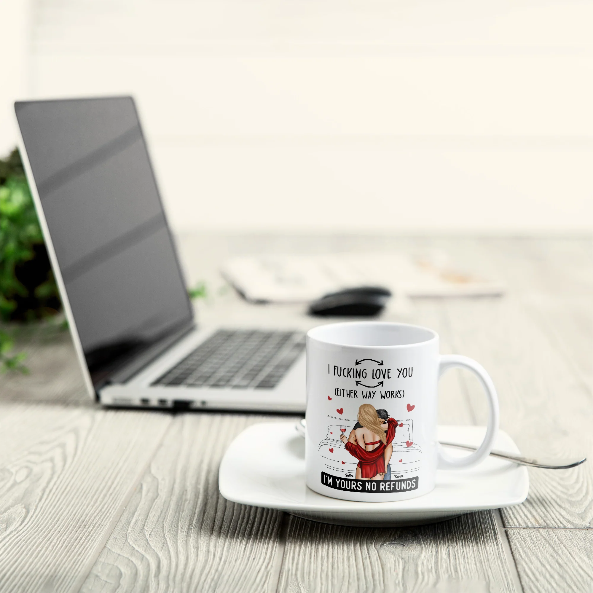 I F- Love You (Either Way Works) Love Couples - Personalized Mug - Image 3
