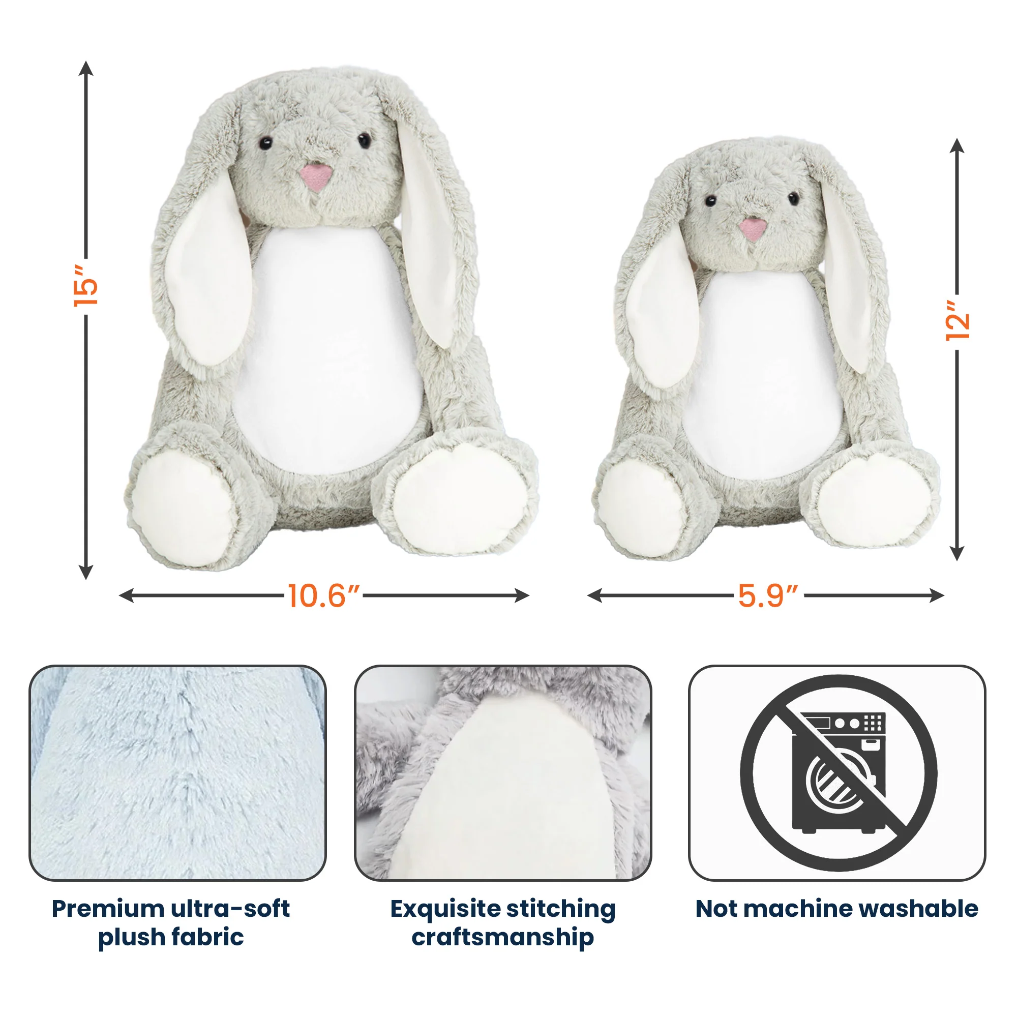 I Filled It With My Wishes - Personalized Bunny Plush - Image 5