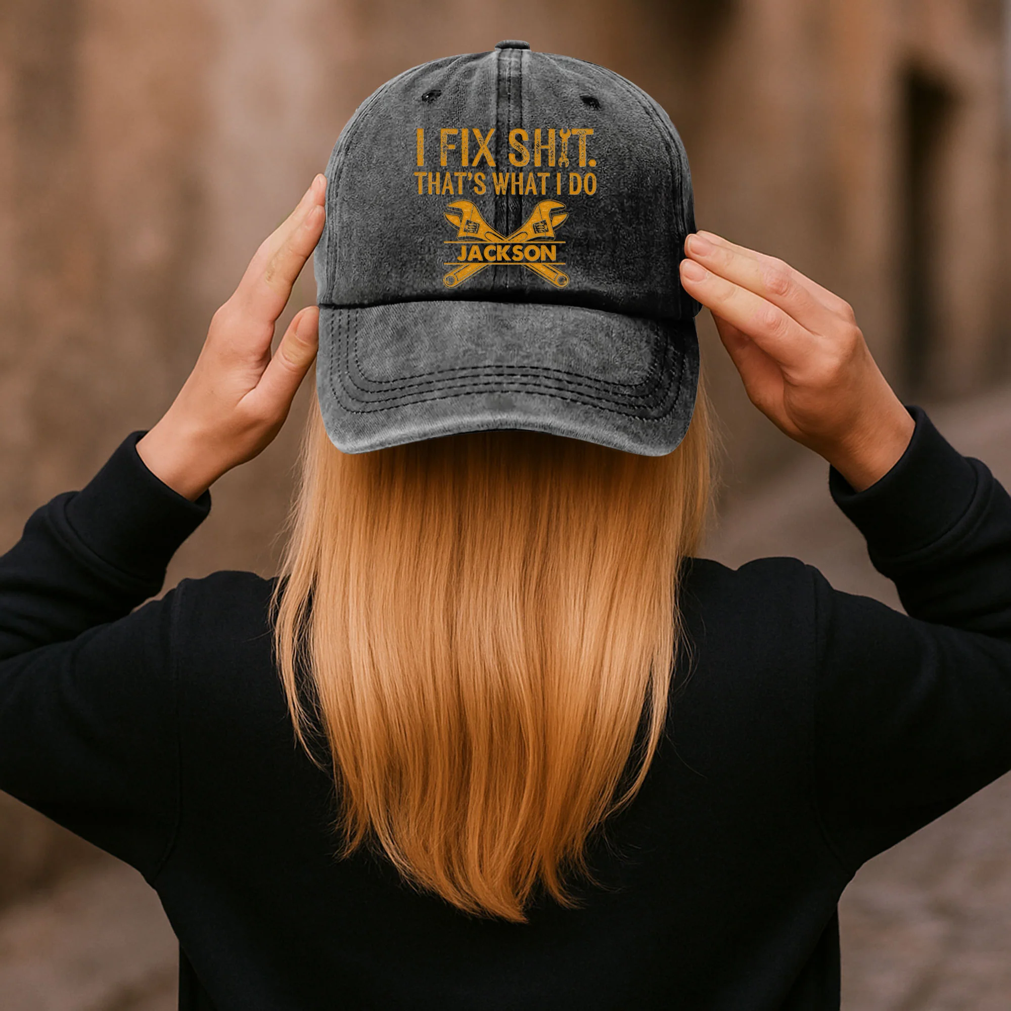 I Fix Sh!T That's What I Do - Funny Gifts For Men, Husband, Dad, Grandpa, Mechanic Handyman - Personalized Cap - Image 3