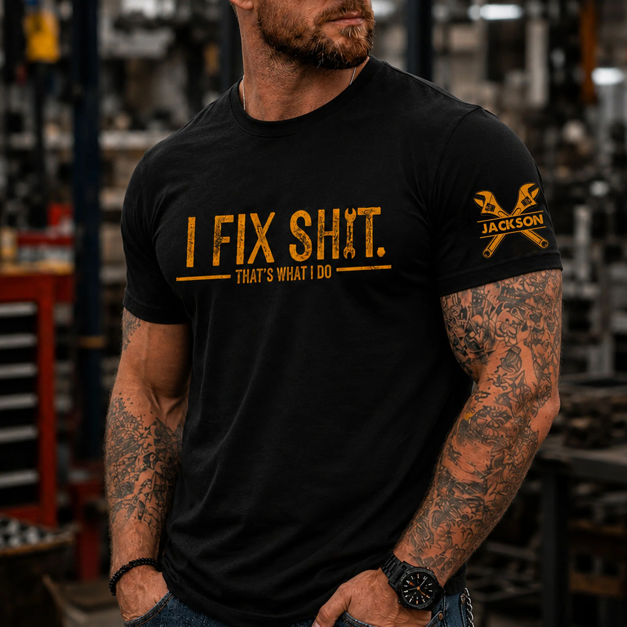 I Fix Sh!T That's What I Do - Funny Gifts For Men, Husband, Dad, Grandpa, Mechanic Handyman - Personalized Shirt