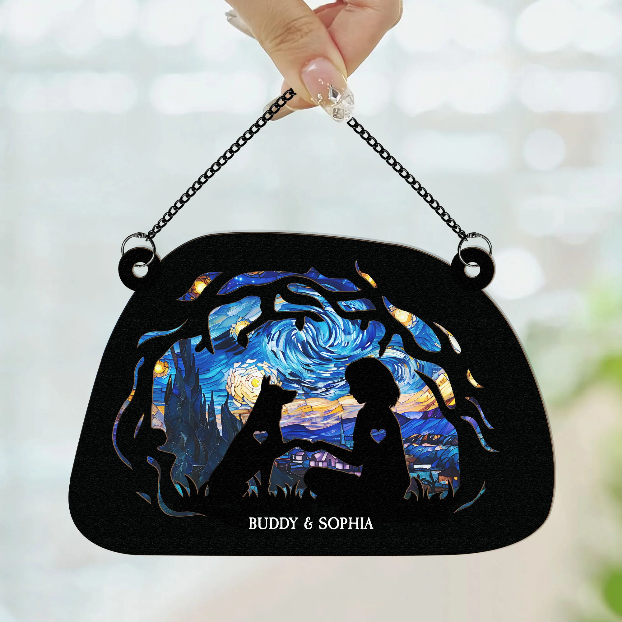 I Found A Paw - Personalized Window Hanging Suncatcher Ornament - Image 2