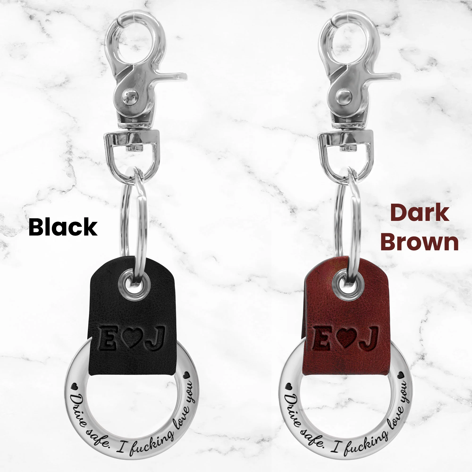 I Fucking Love You - Personalized Coordinates Keychain - Image 2