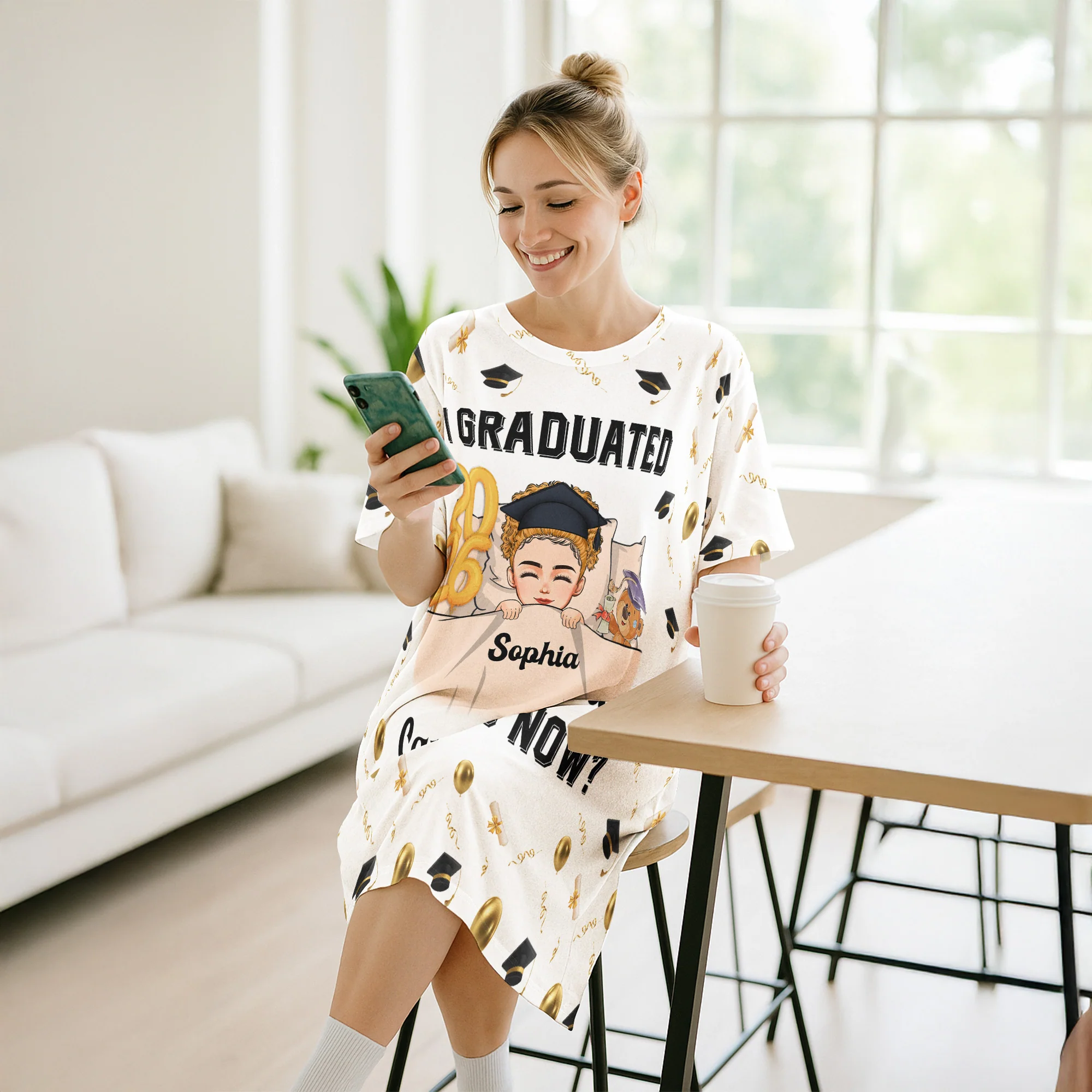 I Graduated Can I Go Back To Bed Now - Personalized Pajamas - Image 5
