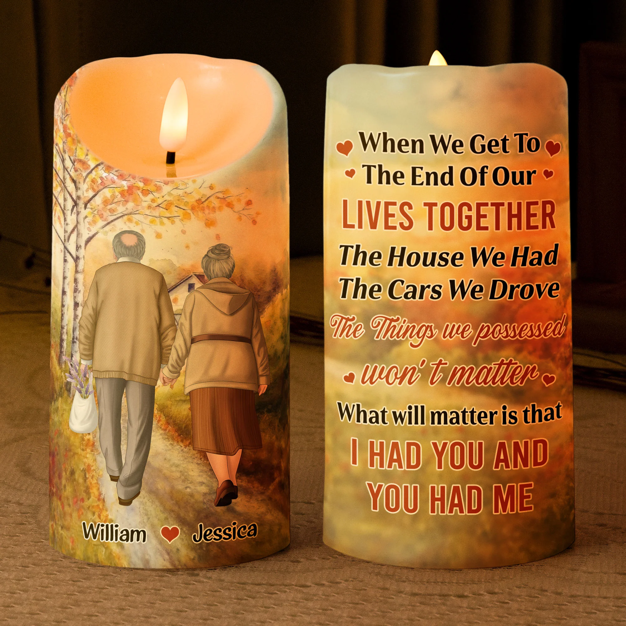 I Had You And You Had Me - Personalized LED Candle