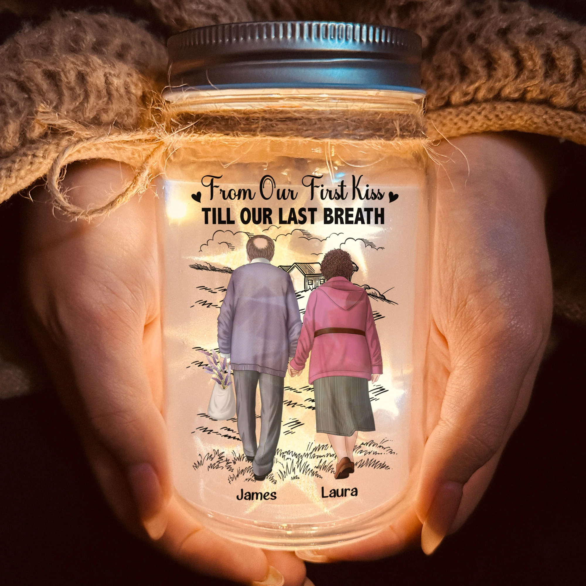 I Had You And You Had Me - Personalized Mason Jar Light - Image 3