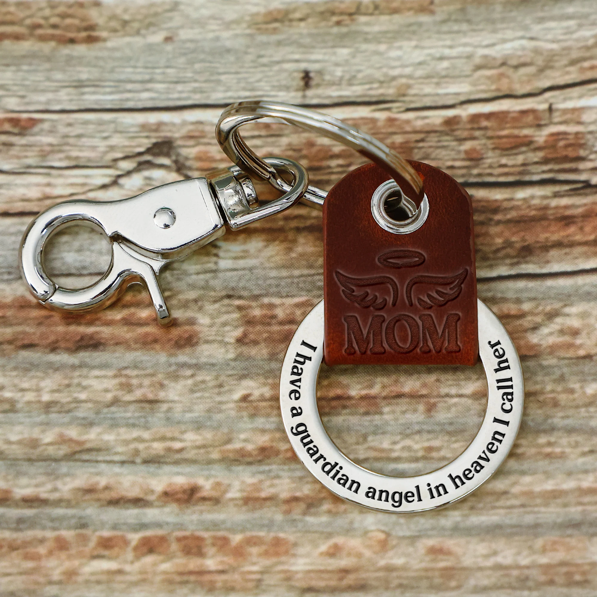 I Have A Guardian Angel In Heaven - Personalized Coordinates Keychain - Image 5