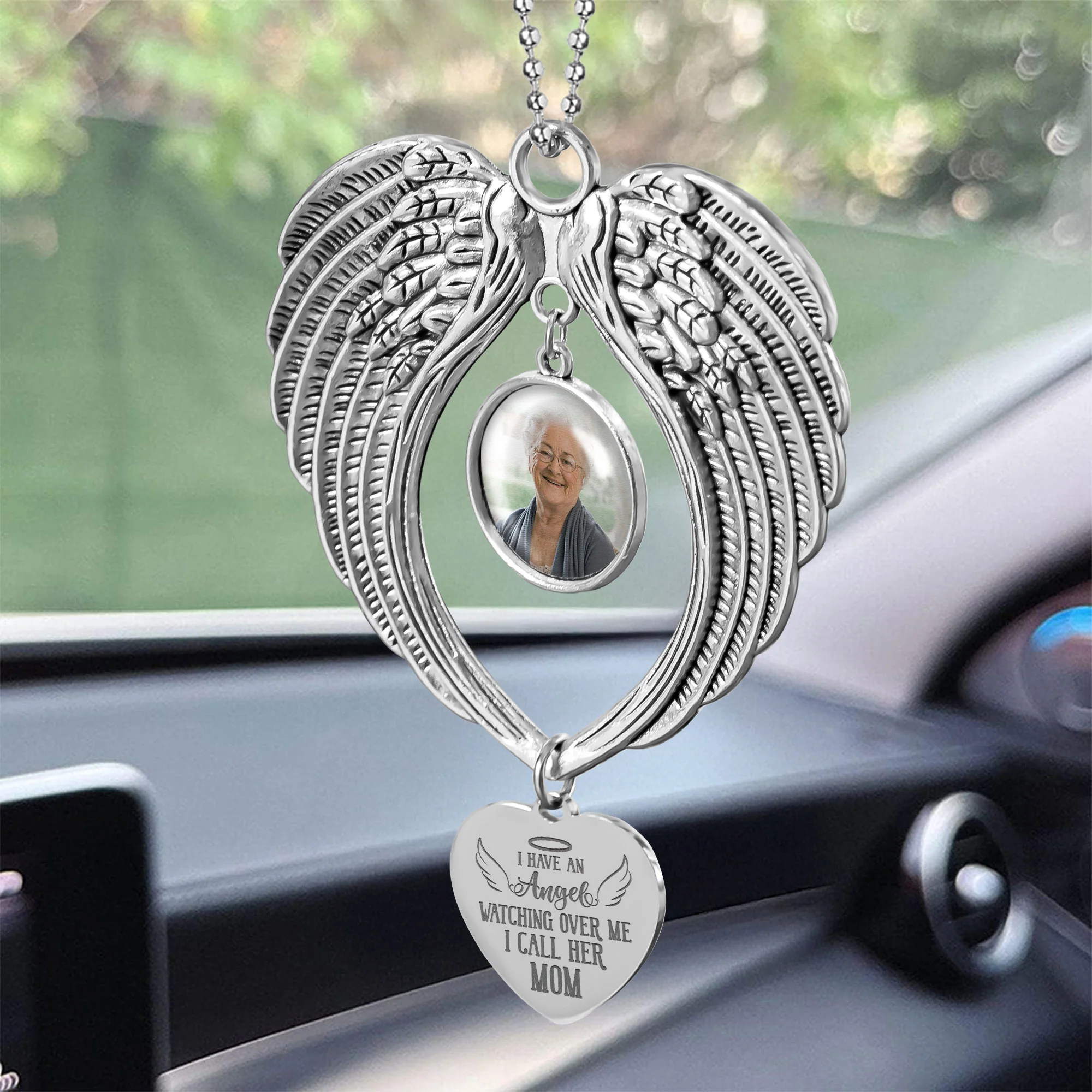 I Have An Angel Watching Over Me - Custom Angel Wings Photo Ornament - Image 4