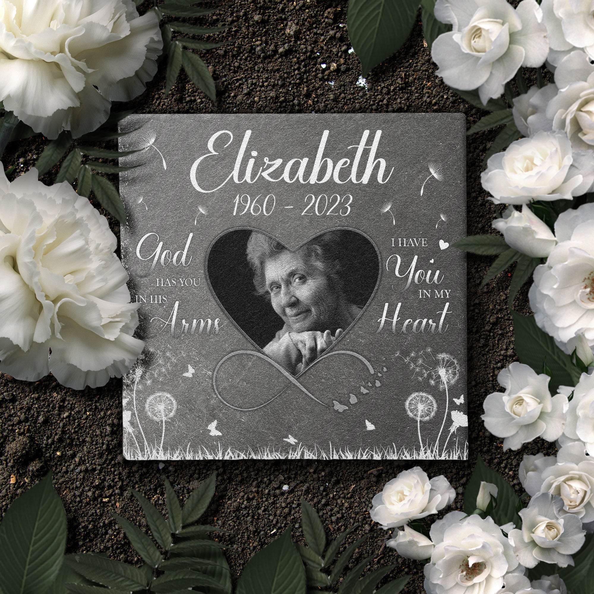 I Have You In My Heart  - Personalized Garden Stone - Image 4