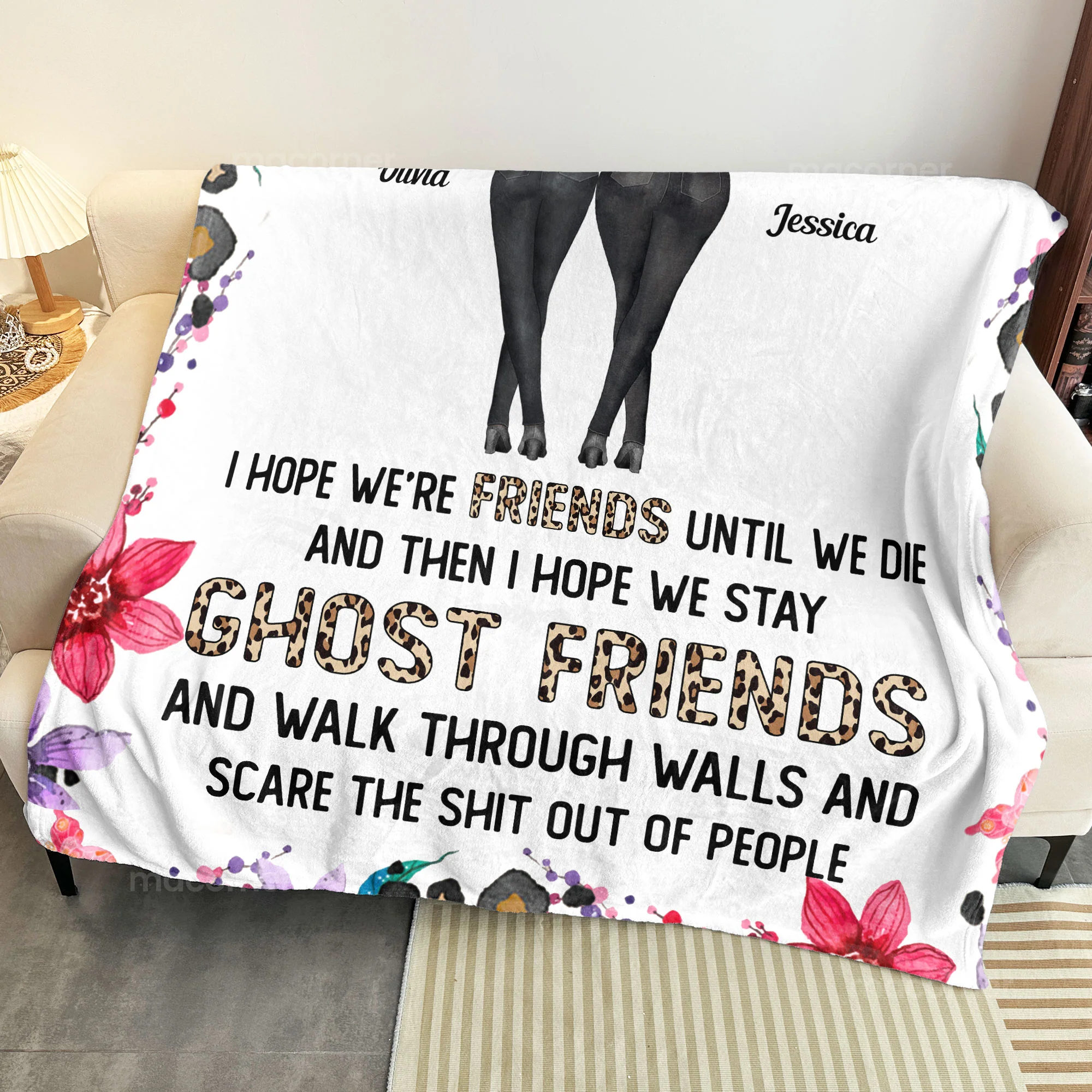 I Hope We're Friends Until We Die - Personalized Blanket - Image 5