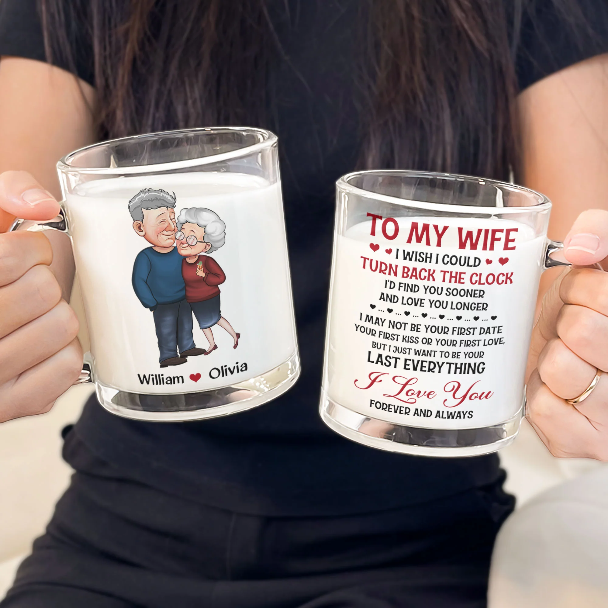 I Just Want To Be Your Last Everything - Personalized Glass Mug - Image 3