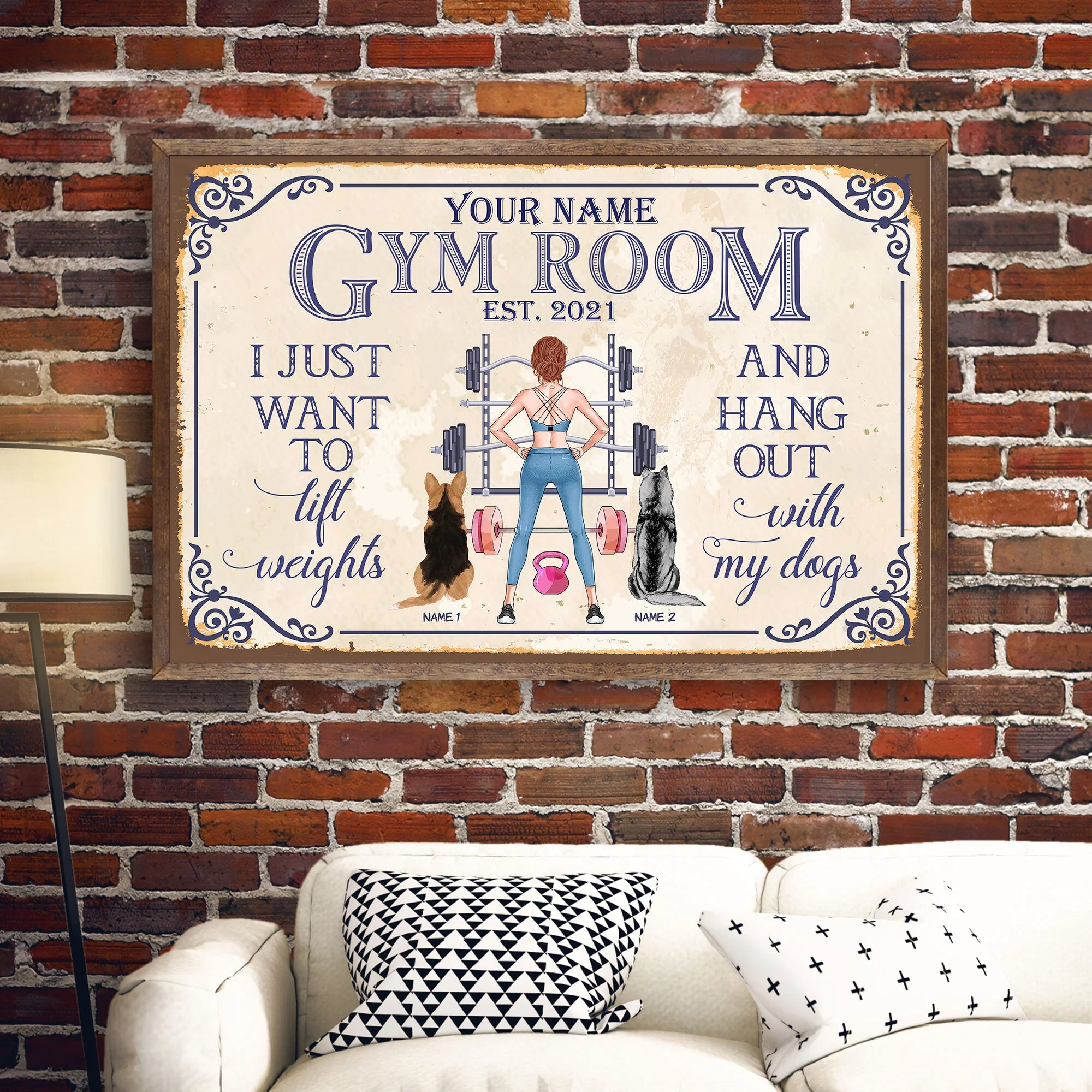 I Just Want To Lift Weights - Personalized Poster/Wrapped Canvas - Birthday Gift For Gymer - Fitness Lady - Image 2