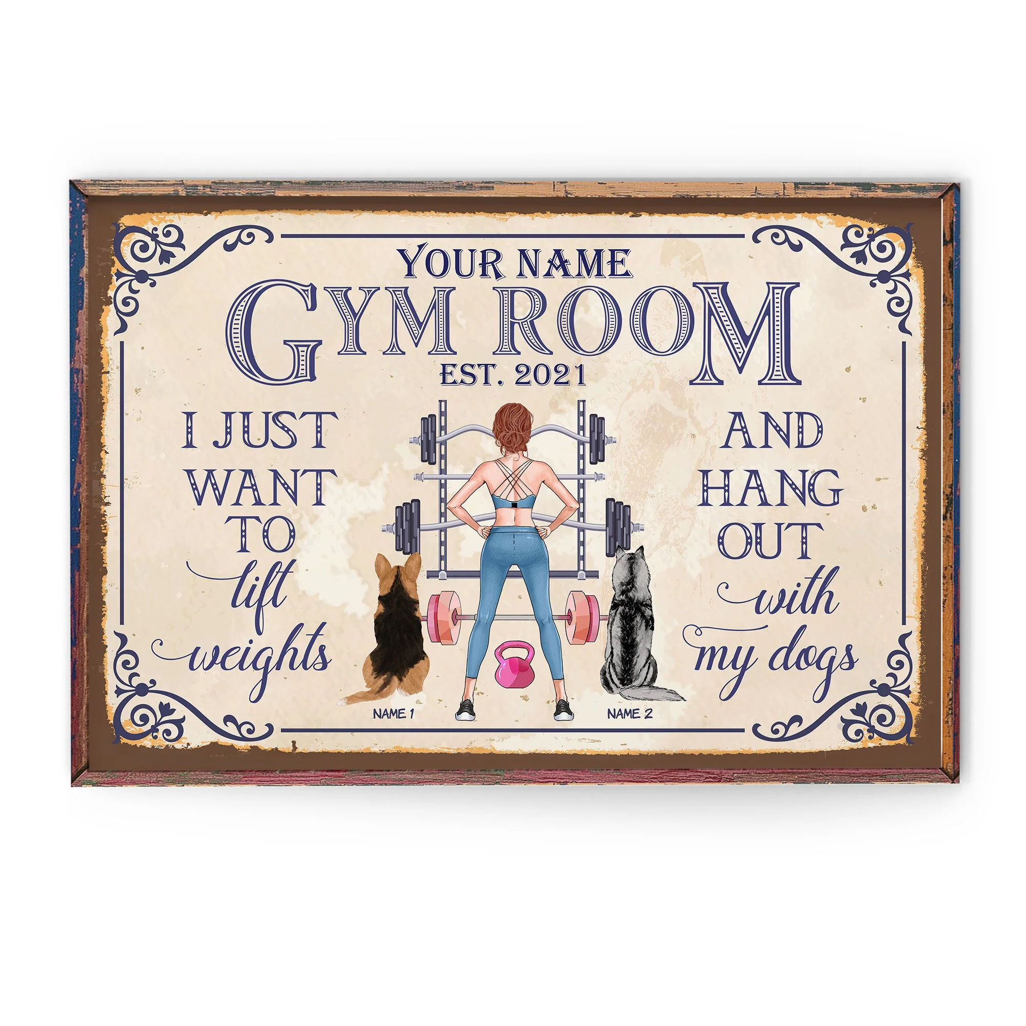 I Just Want To Lift Weights - Personalized Poster/Wrapped Canvas - Birthday Gift For Gymer - Fitness Lady - Image 3