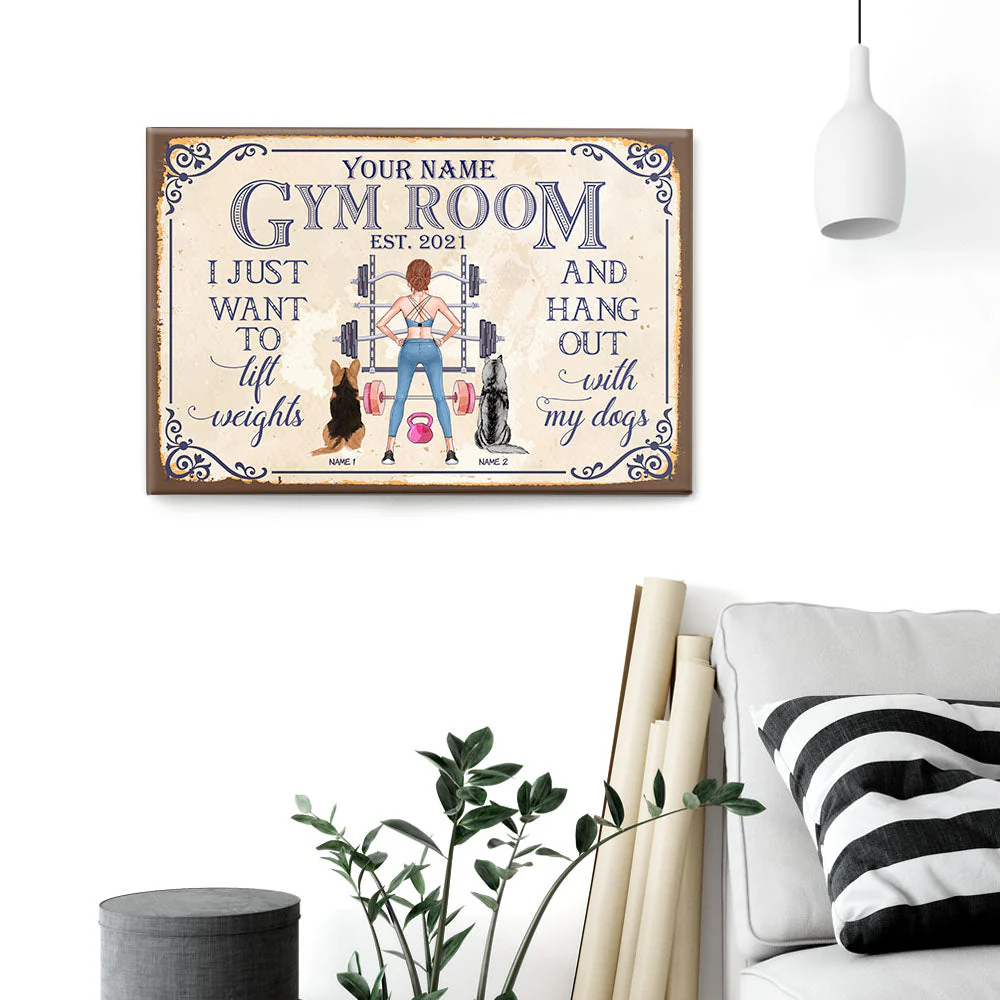 I Just Want To Lift Weights - Personalized Poster/Wrapped Canvas - Birthday Gift For Gymer - Fitness Lady - Image 4