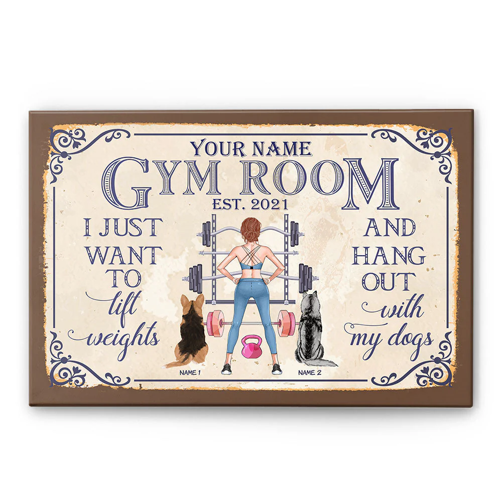 I Just Want To Lift Weights - Personalized Poster/Wrapped Canvas - Birthday Gift For Gymer - Fitness Lady - Image 6