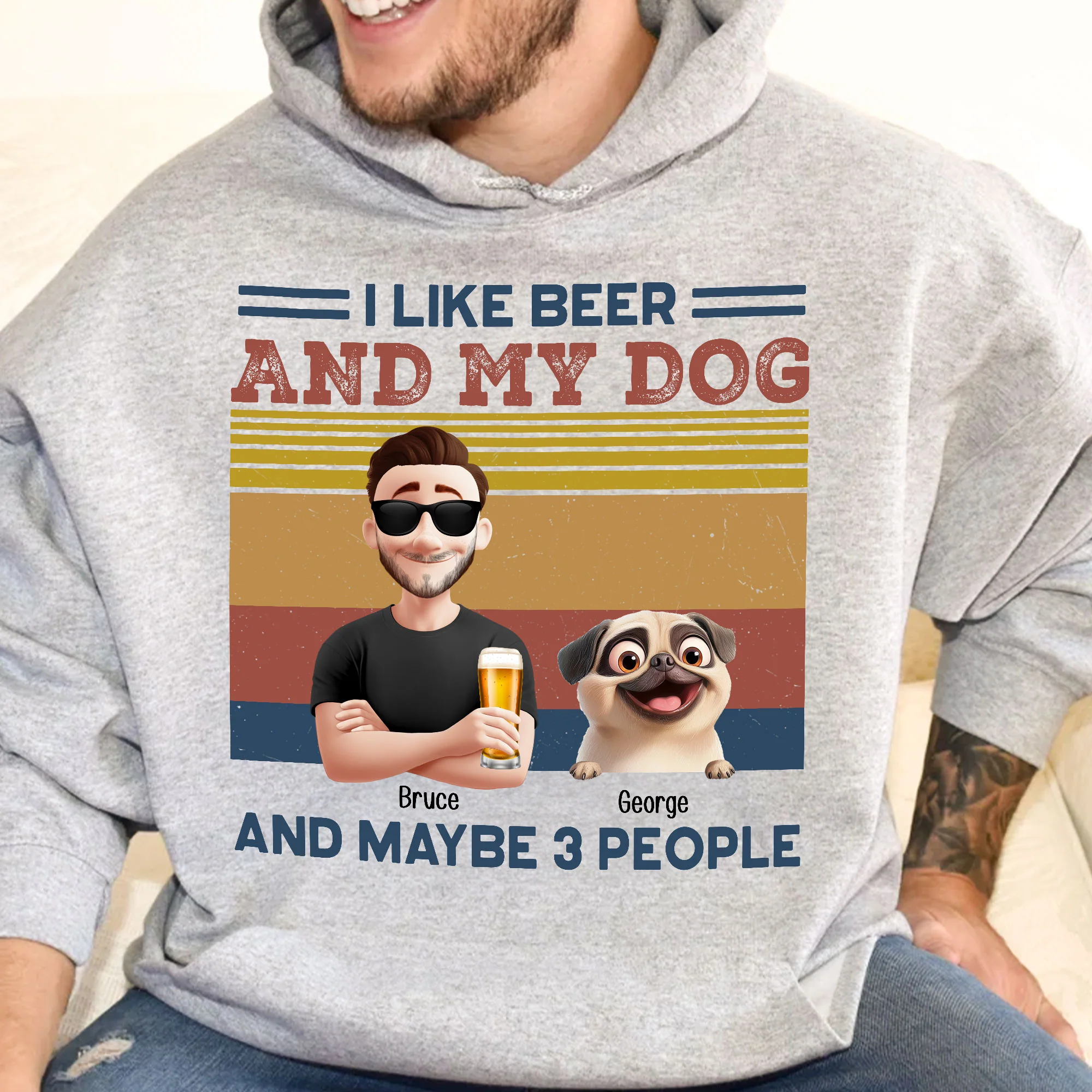 I Like Beer And My Dog New Version - Personalized Shirt - Image 6
