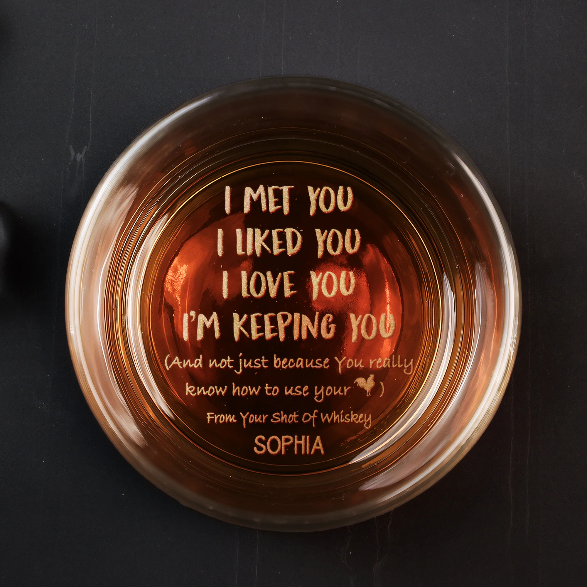 I Liked You I Love You - Personalized Engraved Whiskey Glass - Image 2
