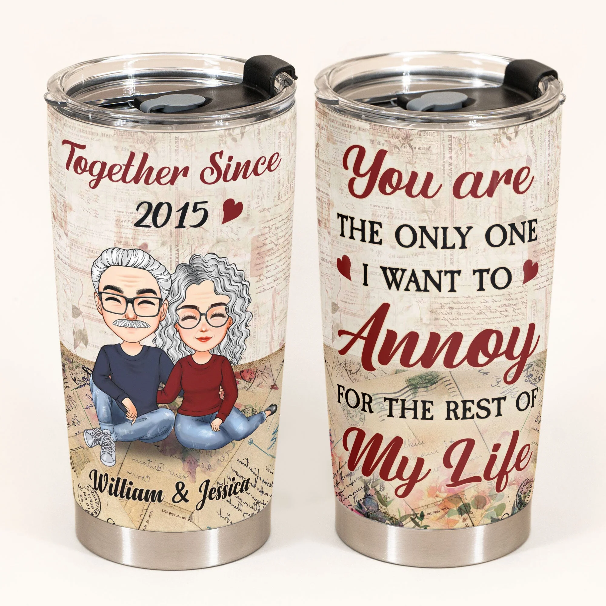 I Love Annoying You - Personalized Tumbler Cup - Christmas Gift For Couple, Husband, Wife - Image 3