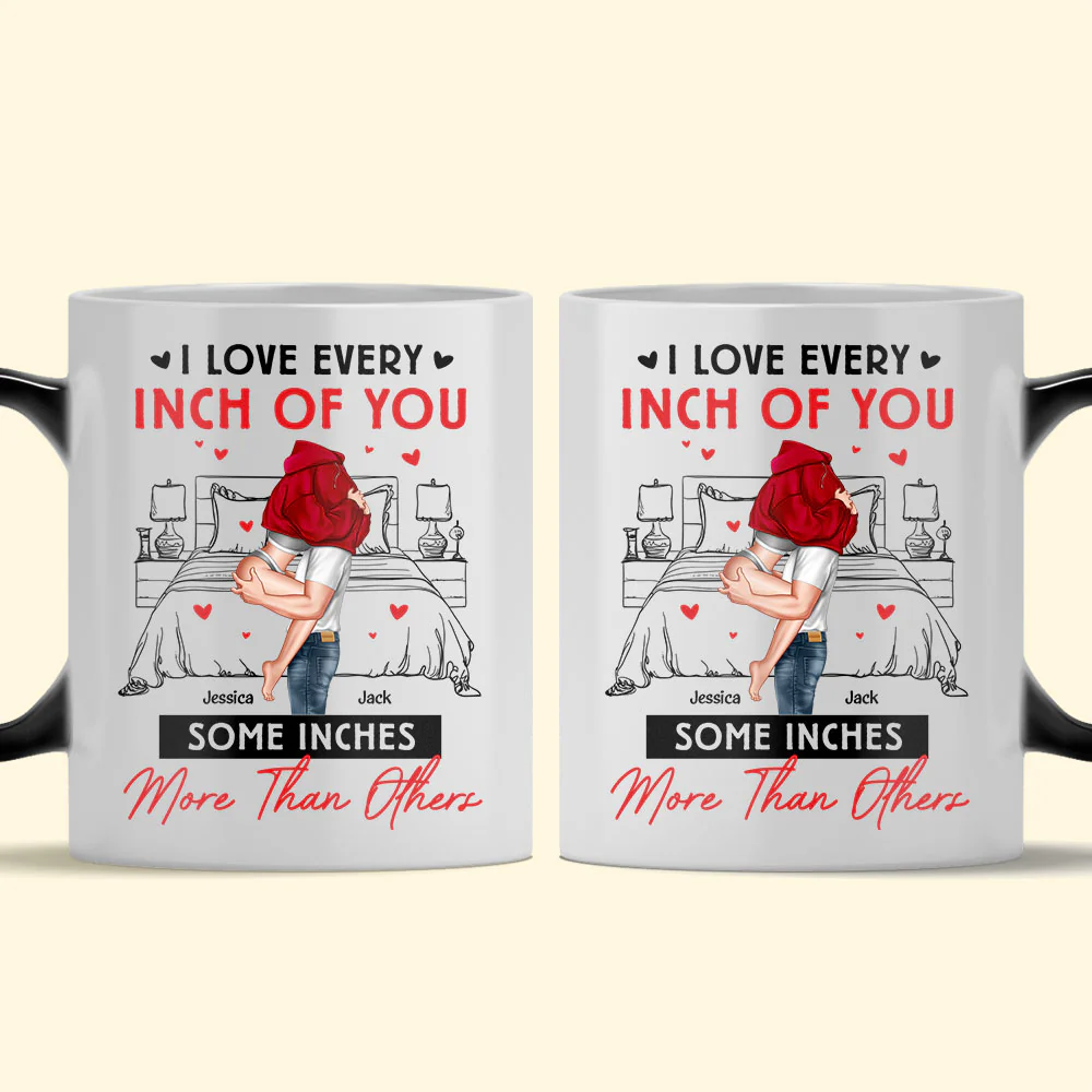 I Love Every Inch Of You - Personalized Color Changing Mug - Image 2