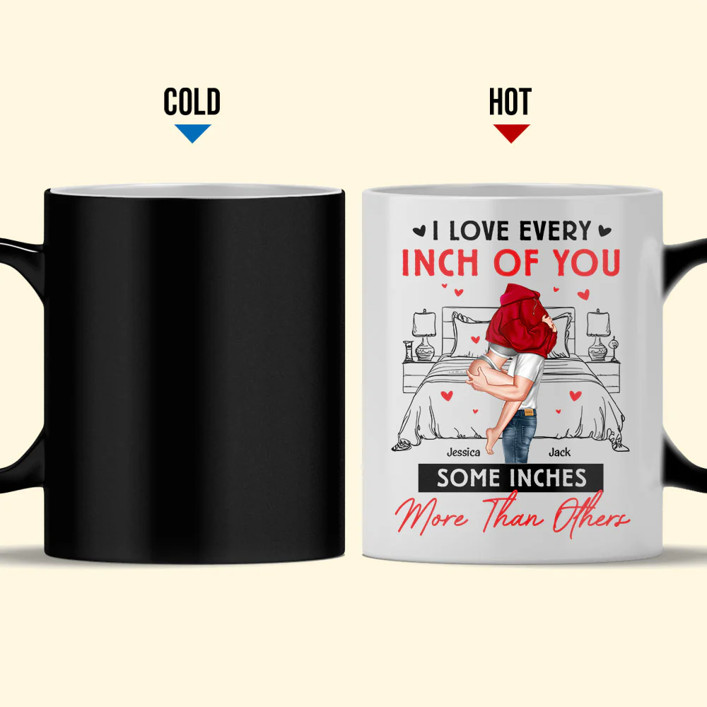 I Love Every Inch Of You - Personalized Color Changing Mug - Image 3