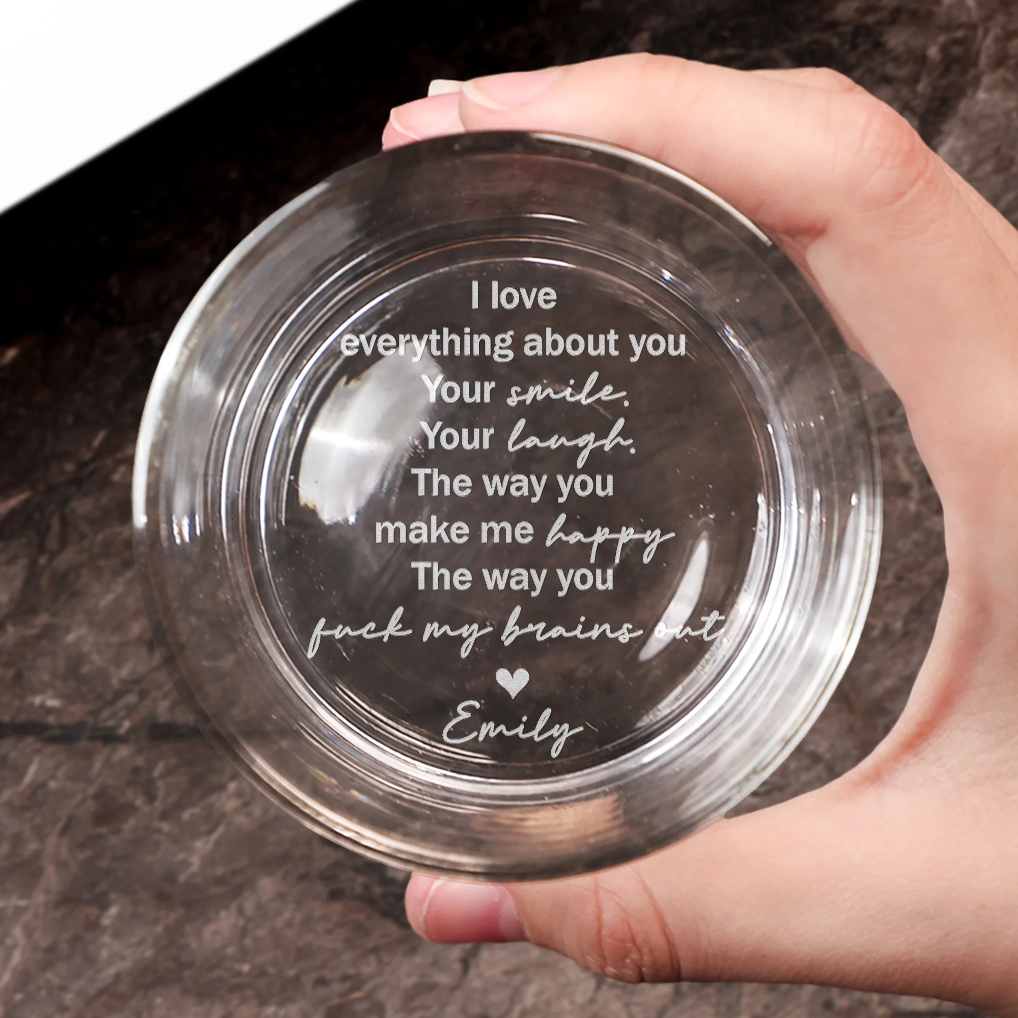 I Love Everything About You - Gifts For Him, Husband, Boyfriend - Personalized Whiskey Glass - Image 4