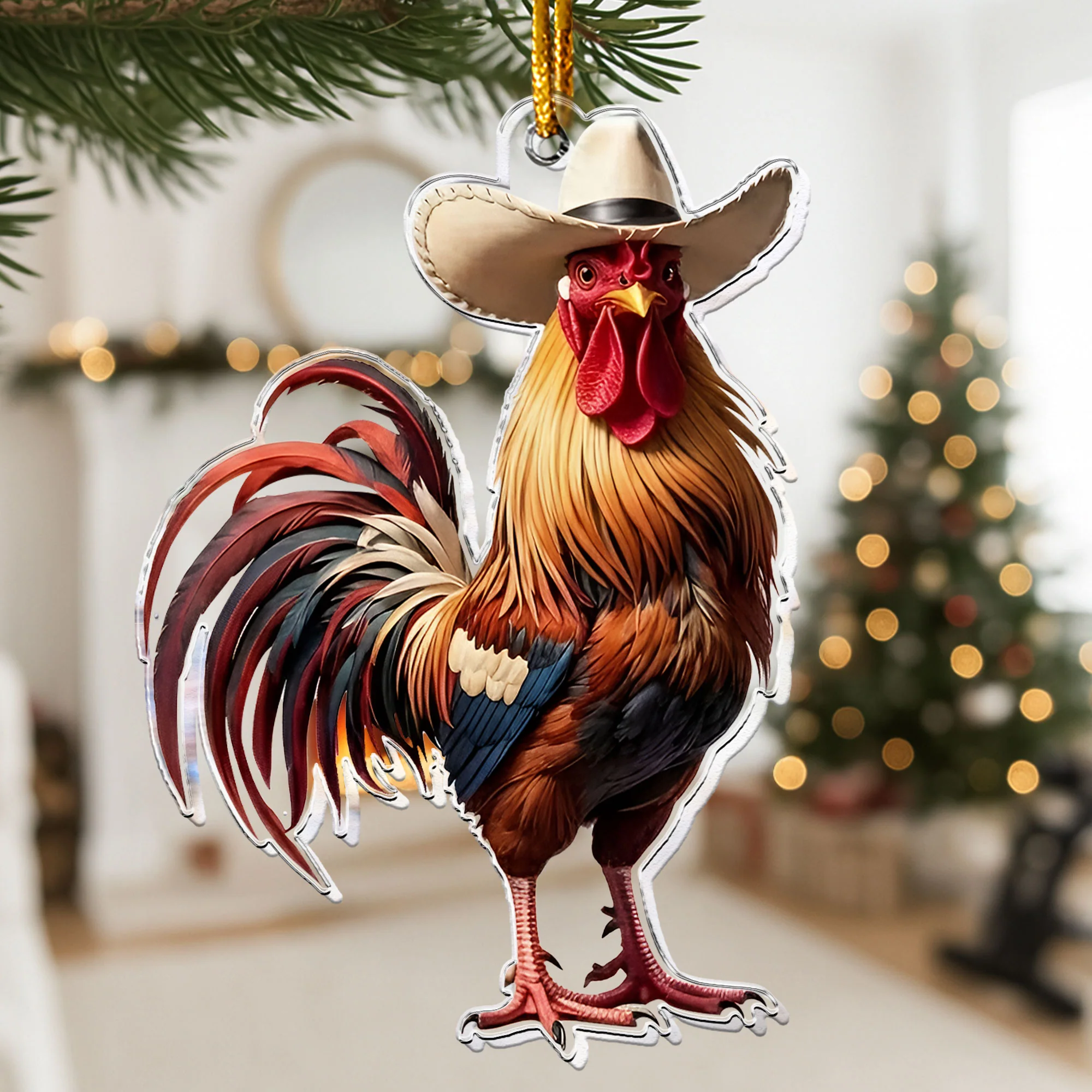 I Love My Farm Chicken Horse Cow - Acrylic Ornament - Image 6