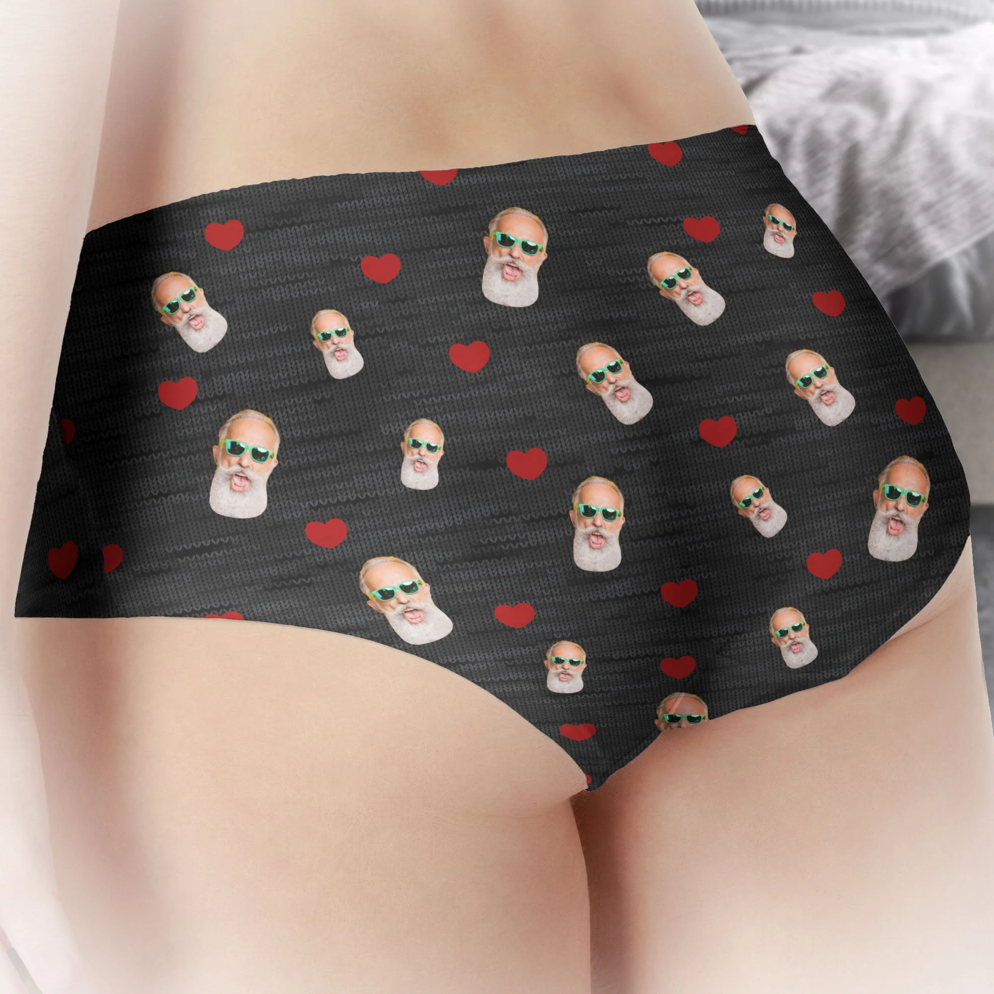 I Love My Husband New Version - Personalized Photo Women's Low-waisted Brief - Image 5