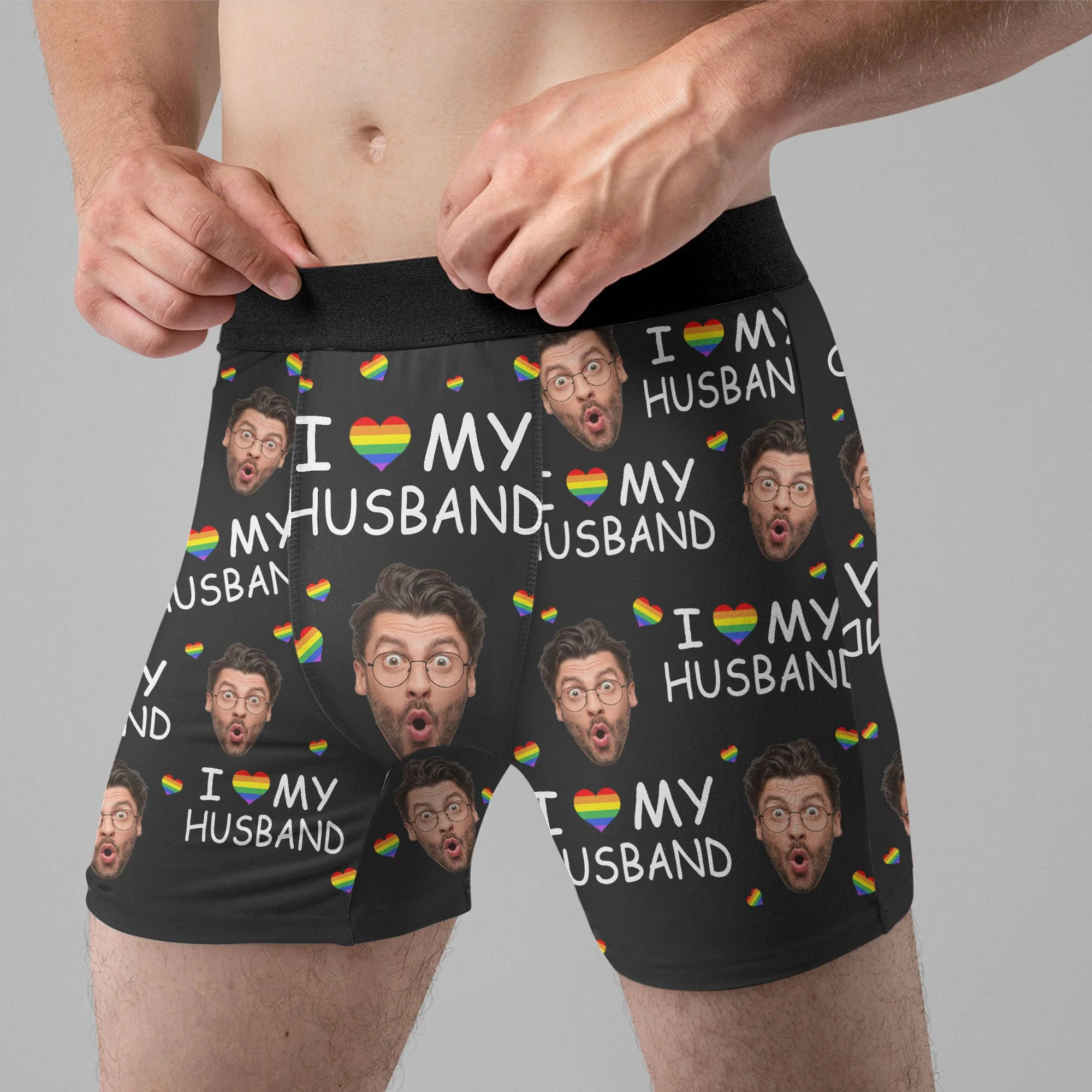 I Love My Husband - Personalized Men's Boxer Briefs - Image 4