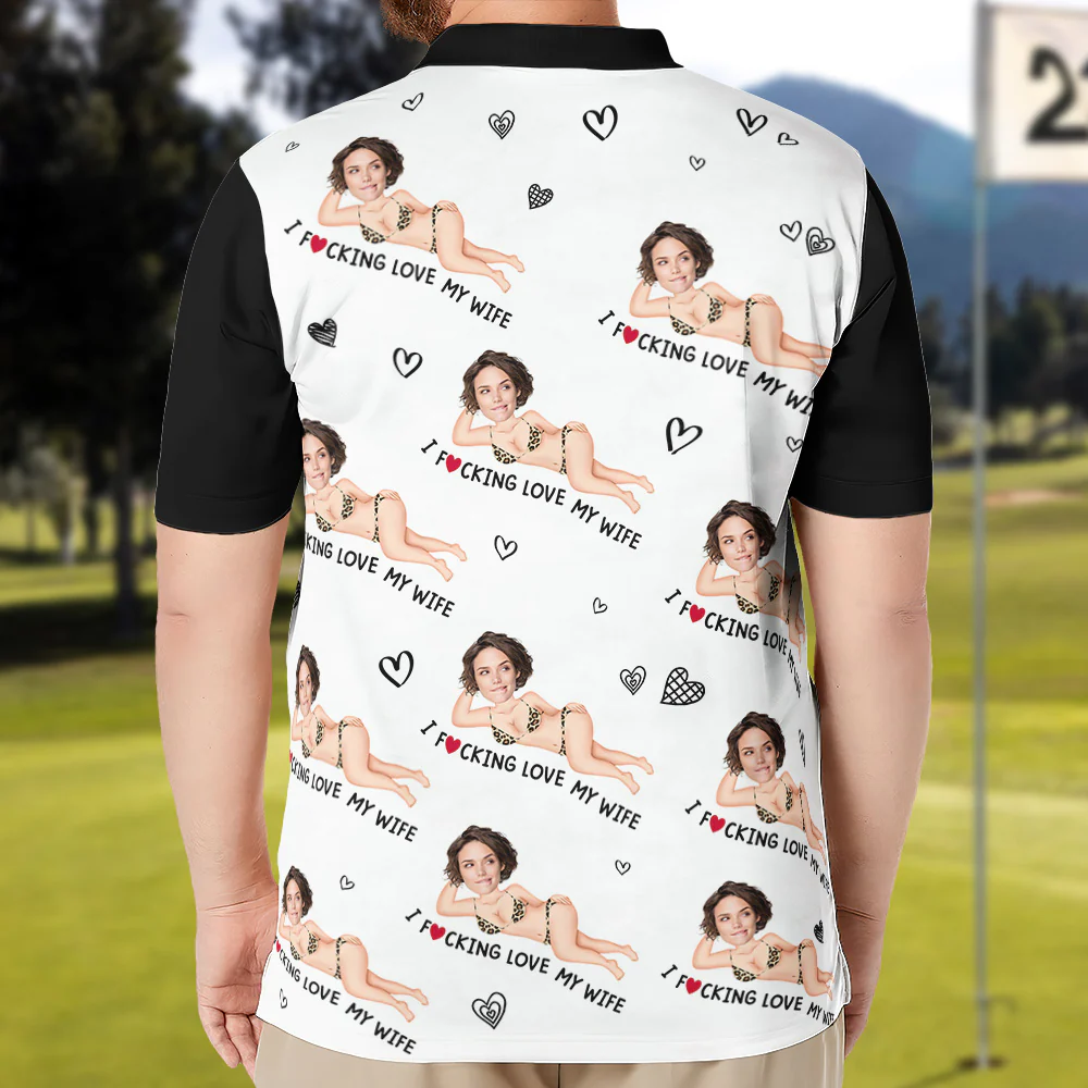 I Love My Wife - Property Funny Gift For Husband - Personalized Photo Polo Shirt - Image 4