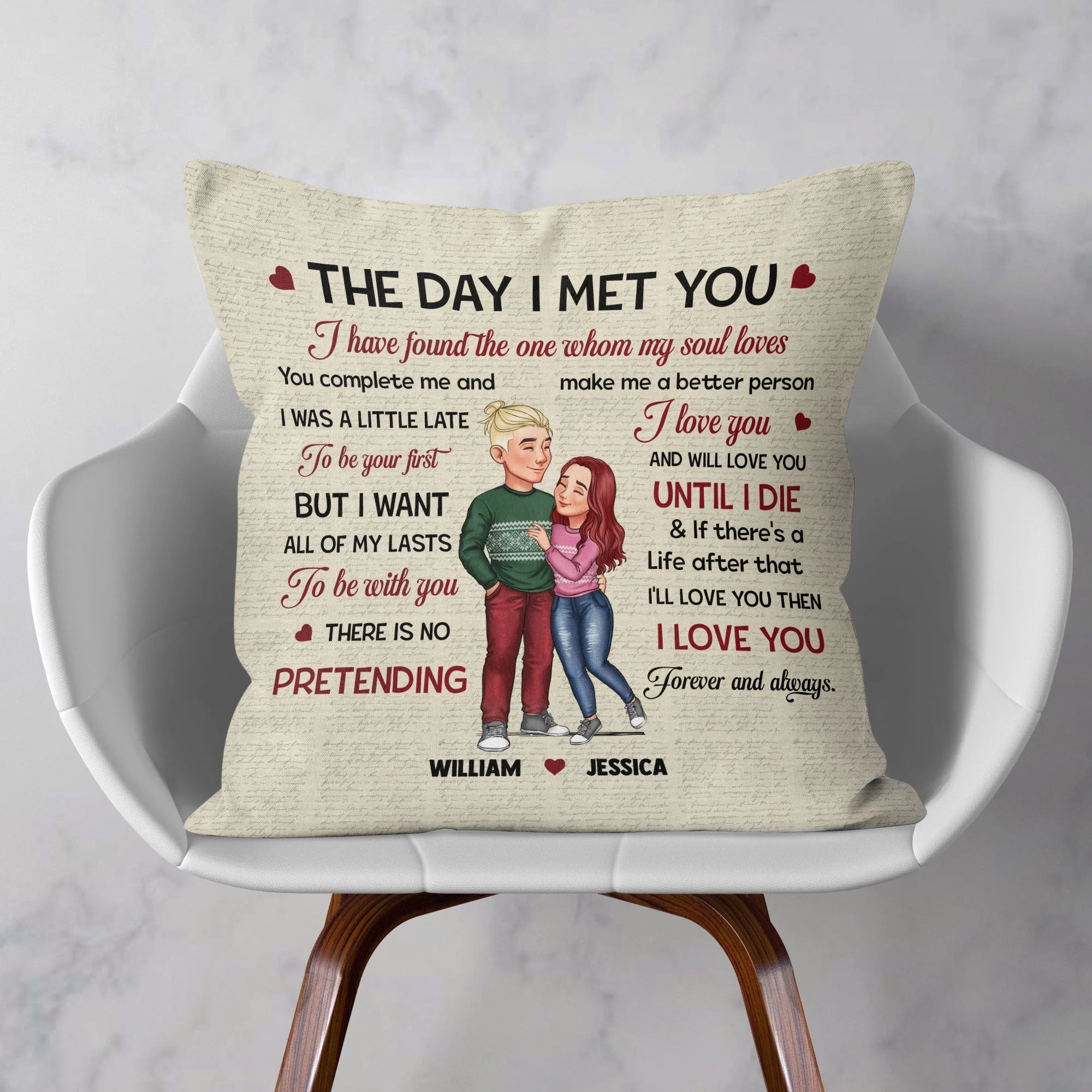 I Love You And Will Love You Until I Die - Personalized Pillow (Insert Included) - Image 2