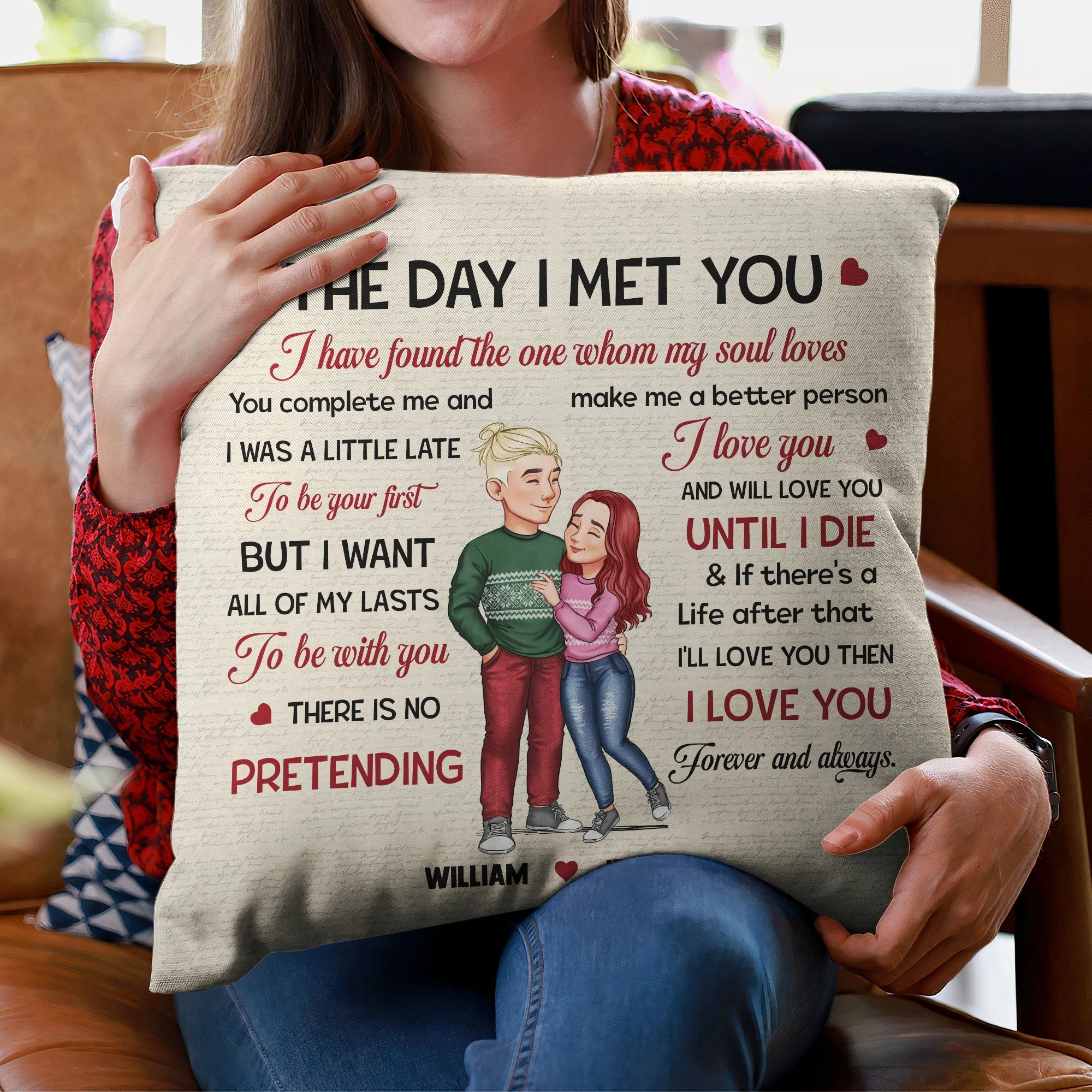 I Love You And Will Love You Until I Die - Personalized Pillow (Insert Included) - Image 3