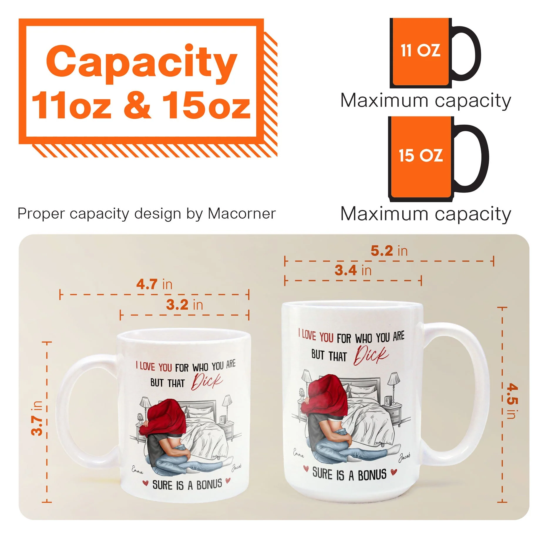 I Love You For Who You Are But That Is A Bonus - Personalized Mug - Image 6