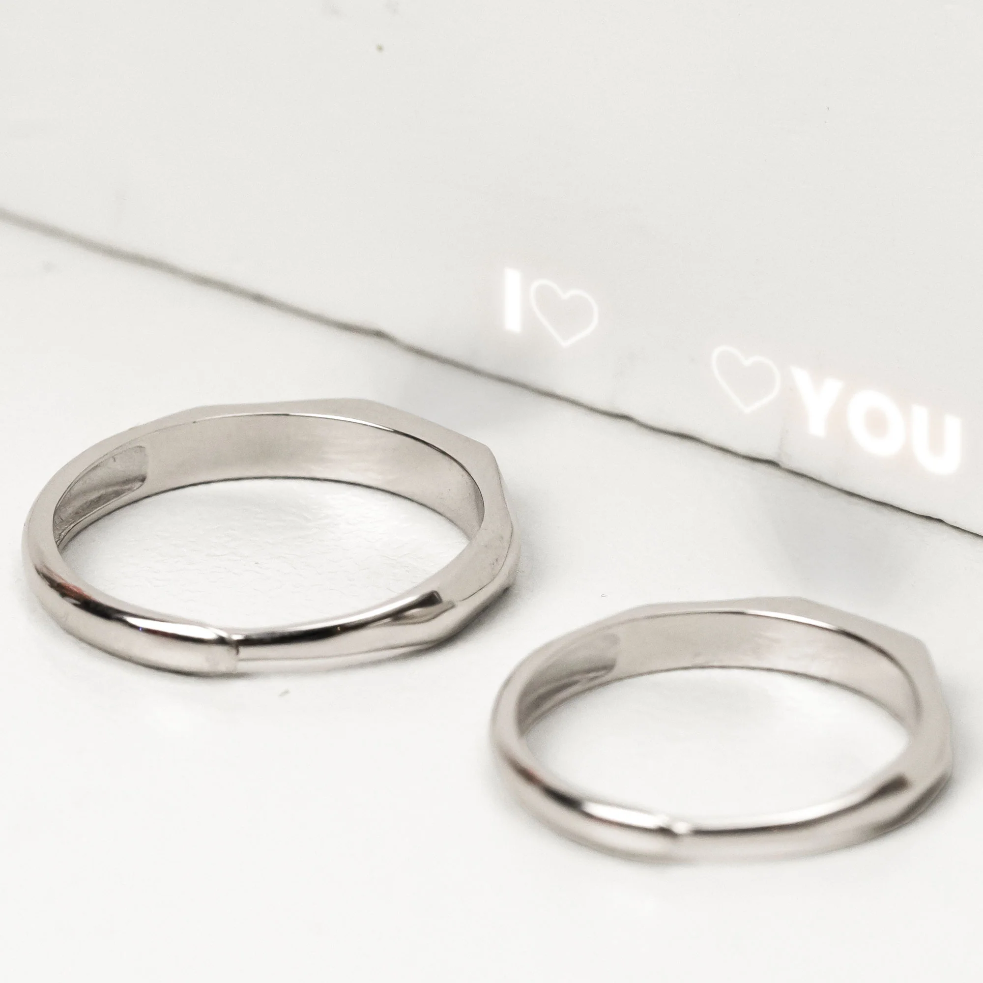 I Love You - Luminous Affection Couple Ring - Image 4