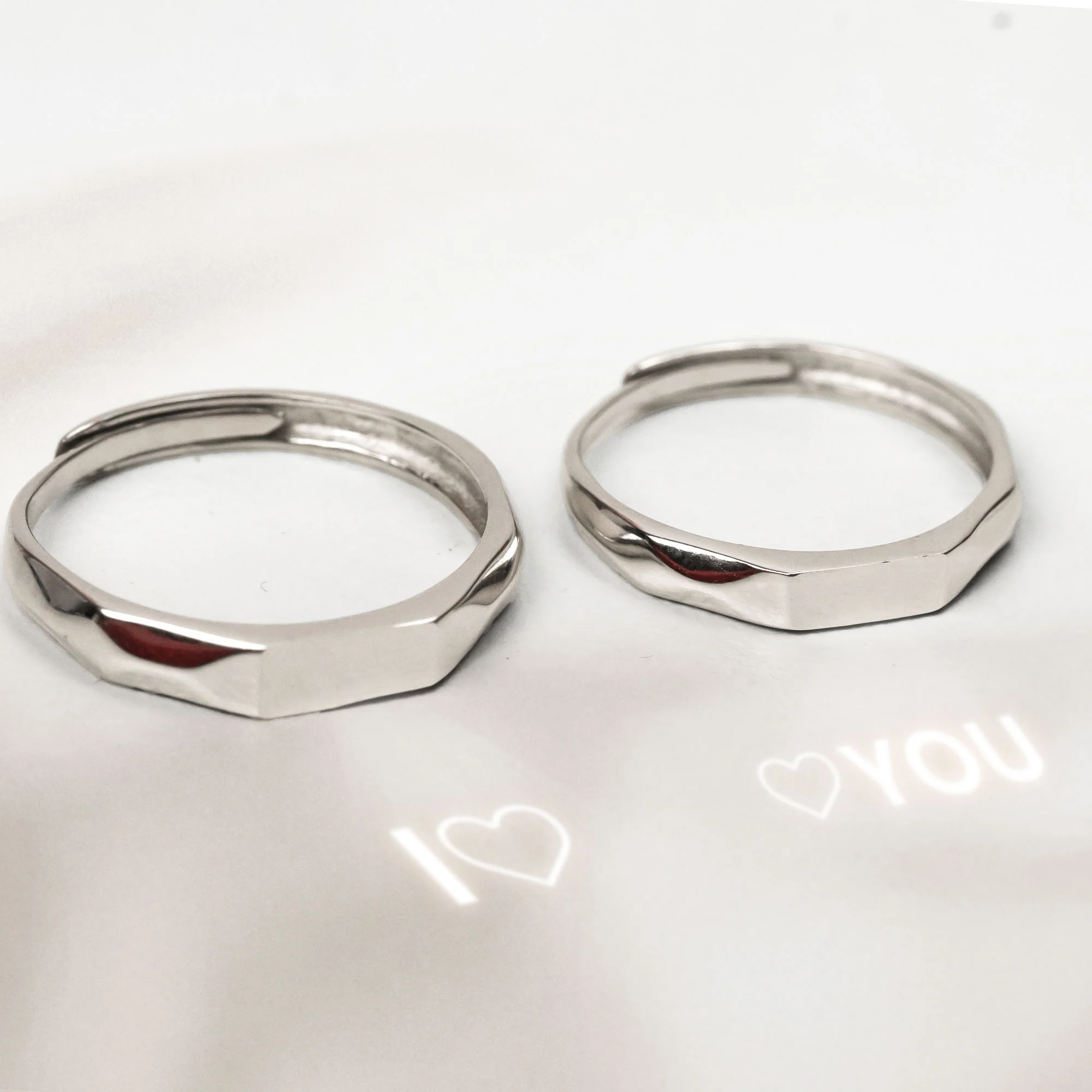 I Love You - Luminous Affection Couple Ring - Image 5