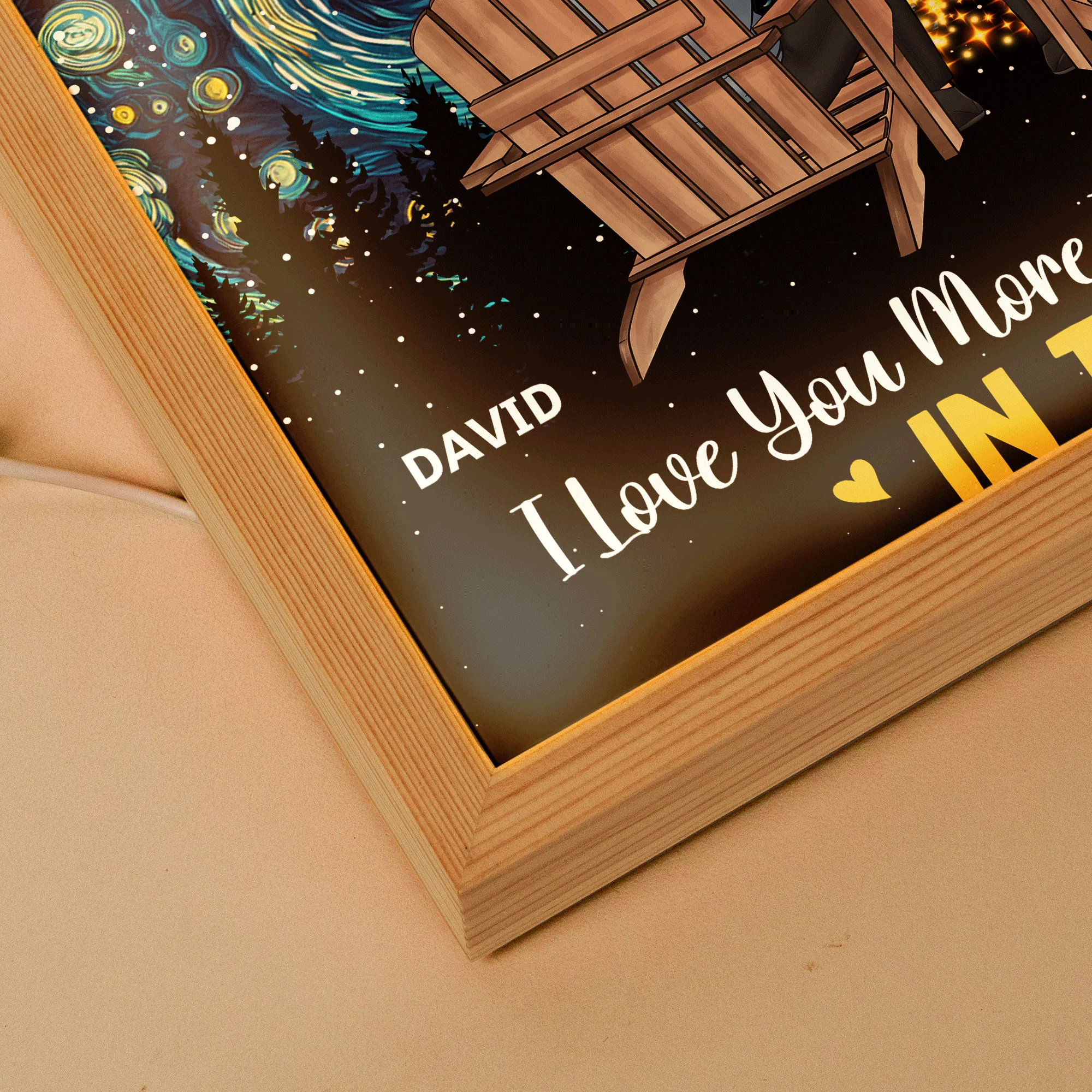 I Love You More Than All The Stars In The Sky - Personalized Light Up Picture Frame - Image 6