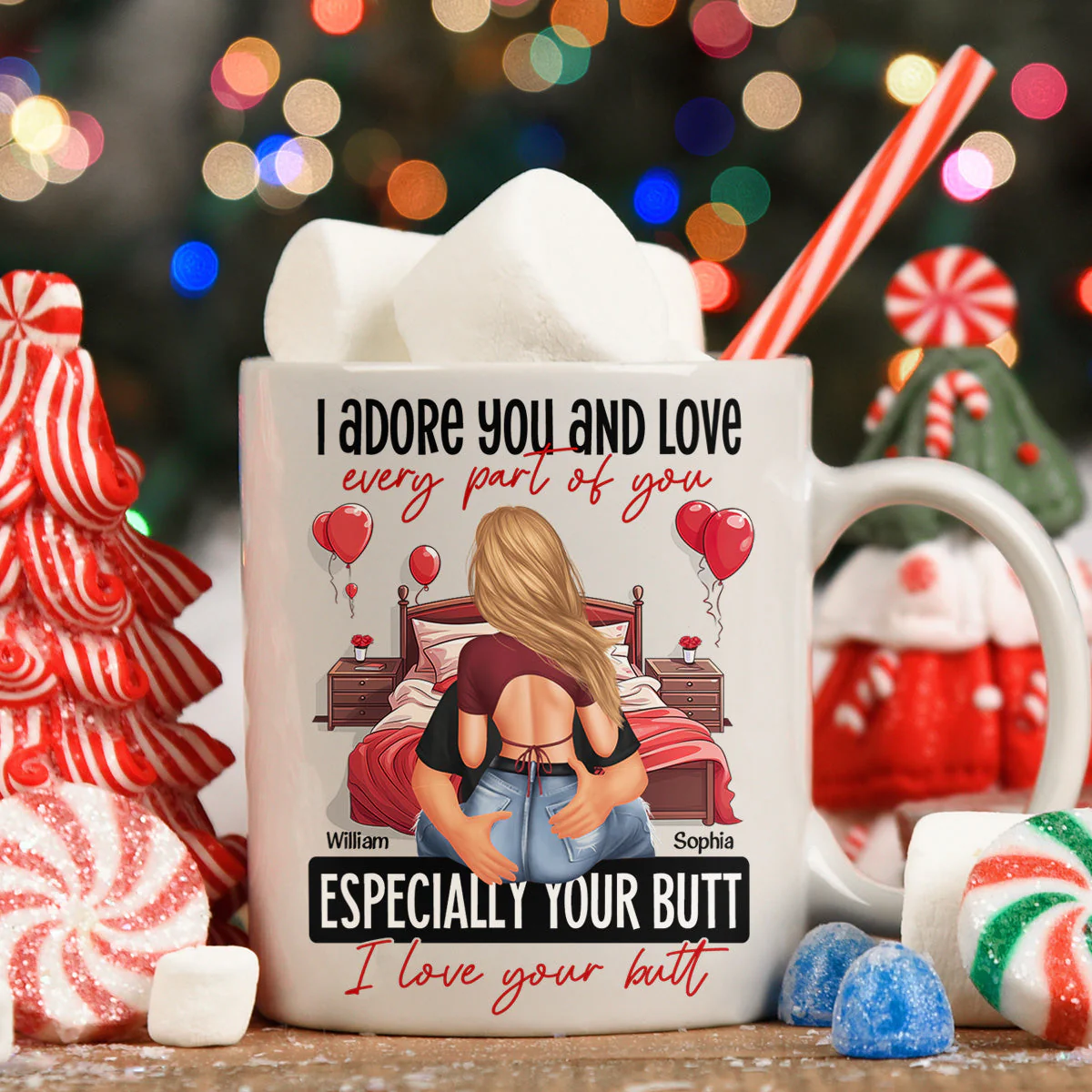 I Love Your Butt - Personalized Mug - Image 2