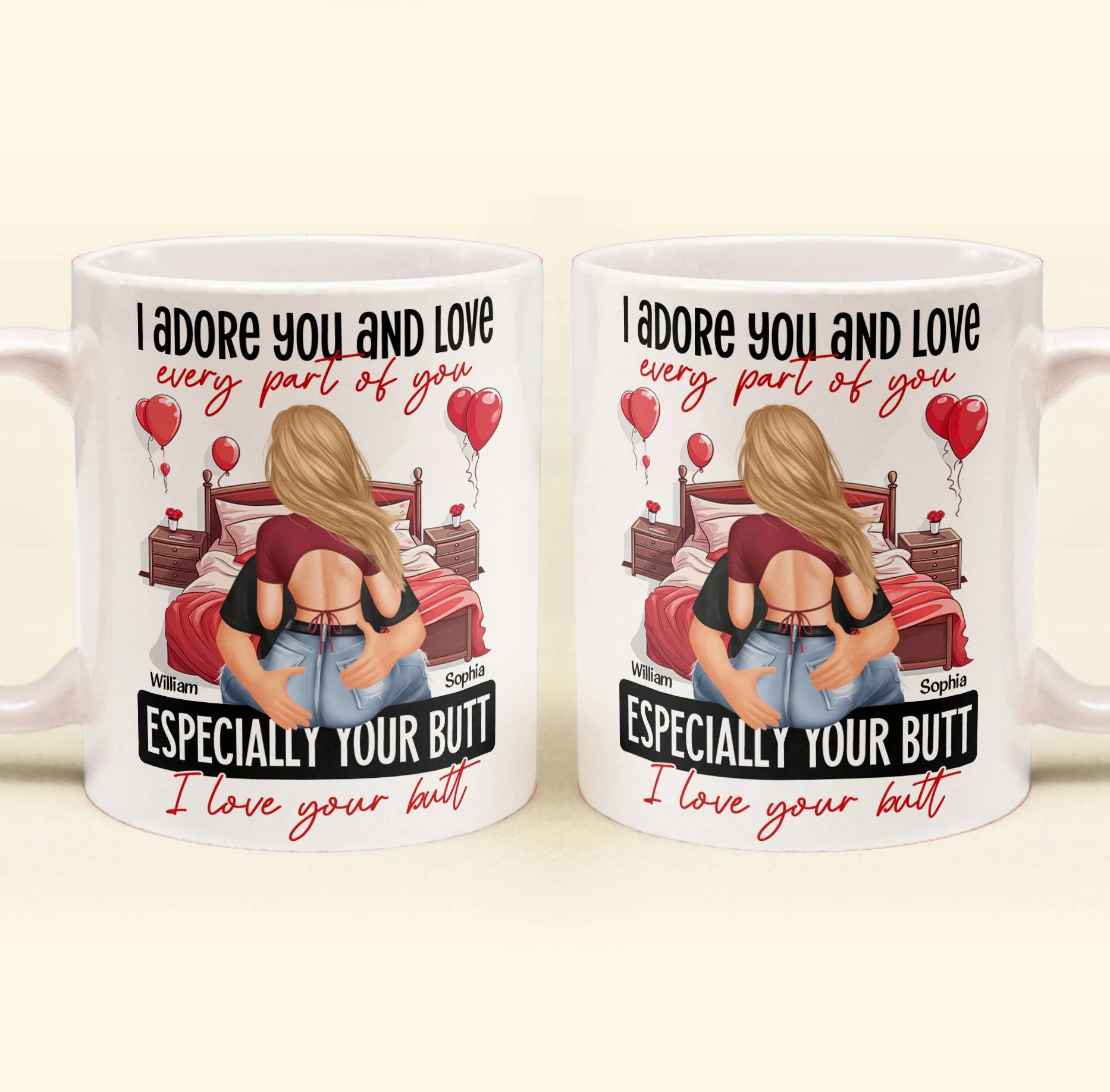 I Love Your Butt - Personalized Mug - Image 3