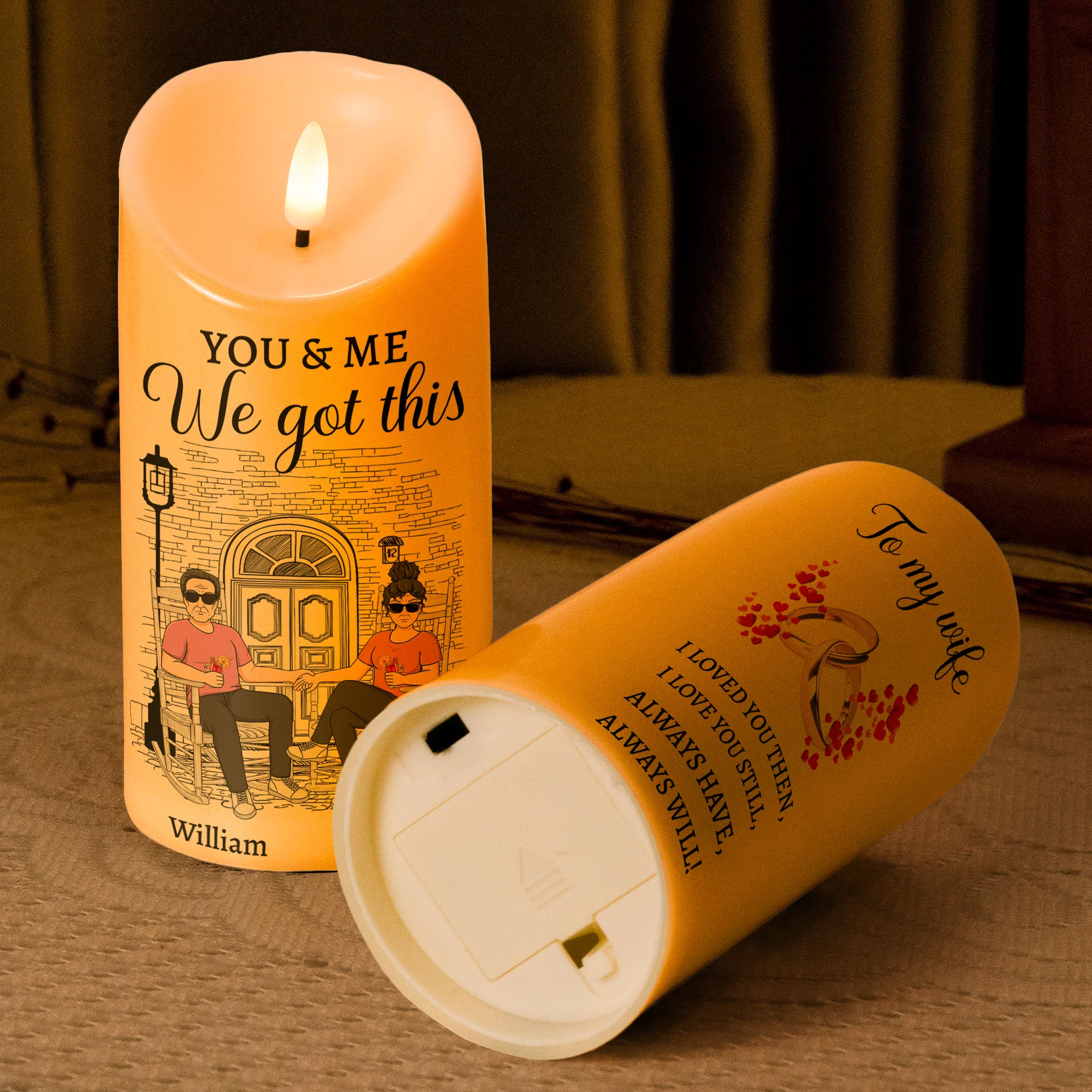 I Loved You Then, I Love You Still - Personalized LED Candle - Image 4