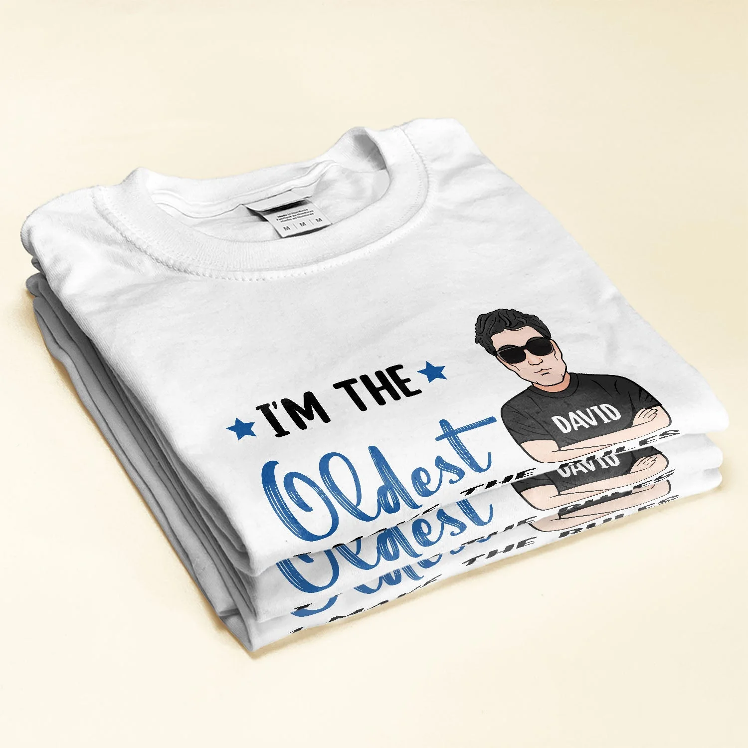 I'm The Oldest I Make The Rules - Personalized Shirt - Gift For Sibling - Man/Woman/Kids Illustration - Image 2