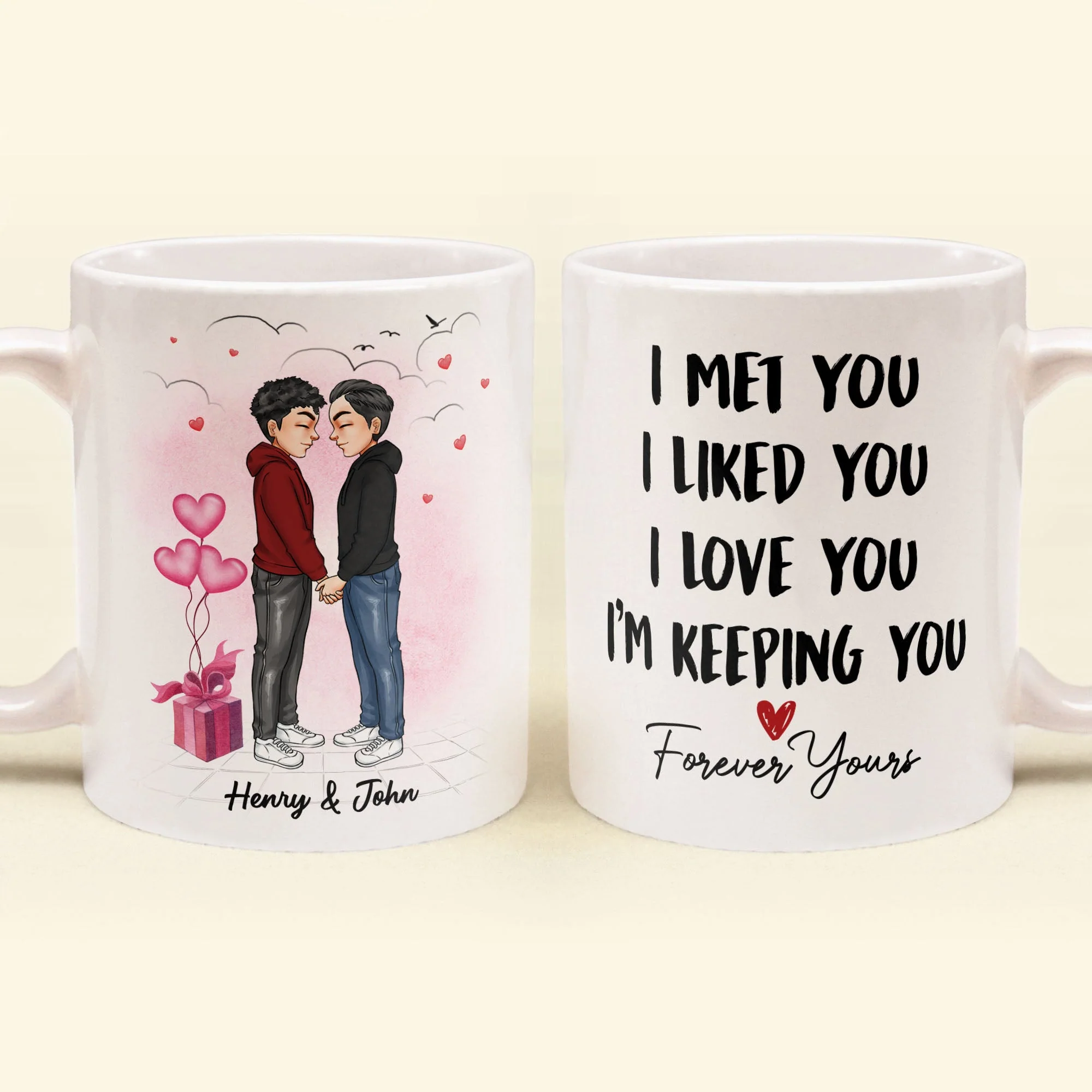 I Met You I Liked You I Love You - Personalized Mug - Image 2