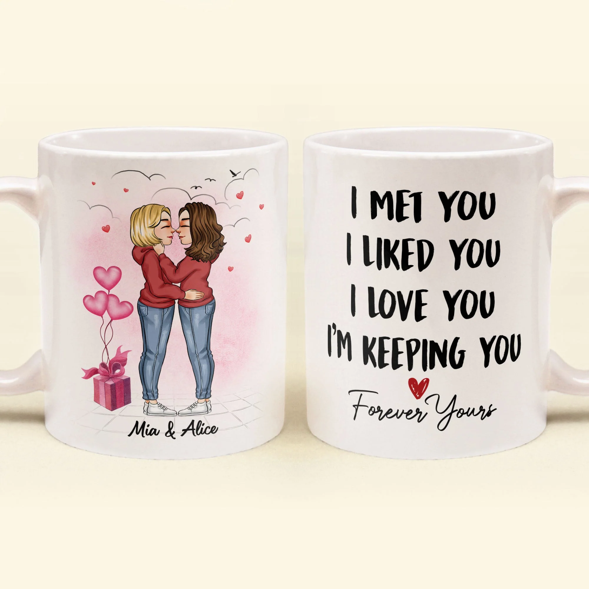 I Met You I Liked You I Love You - Personalized Mug - Image 3