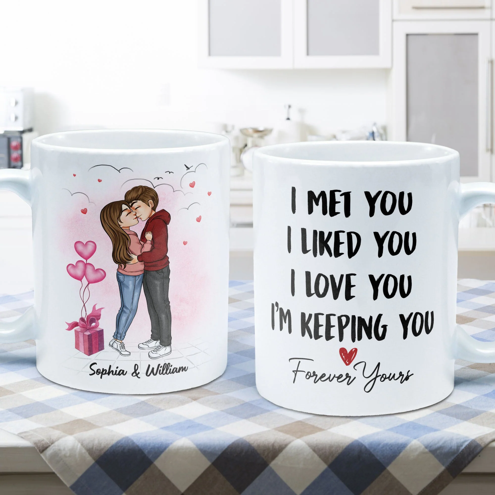 I Met You I Liked You I Love You - Personalized Mug - Image 5