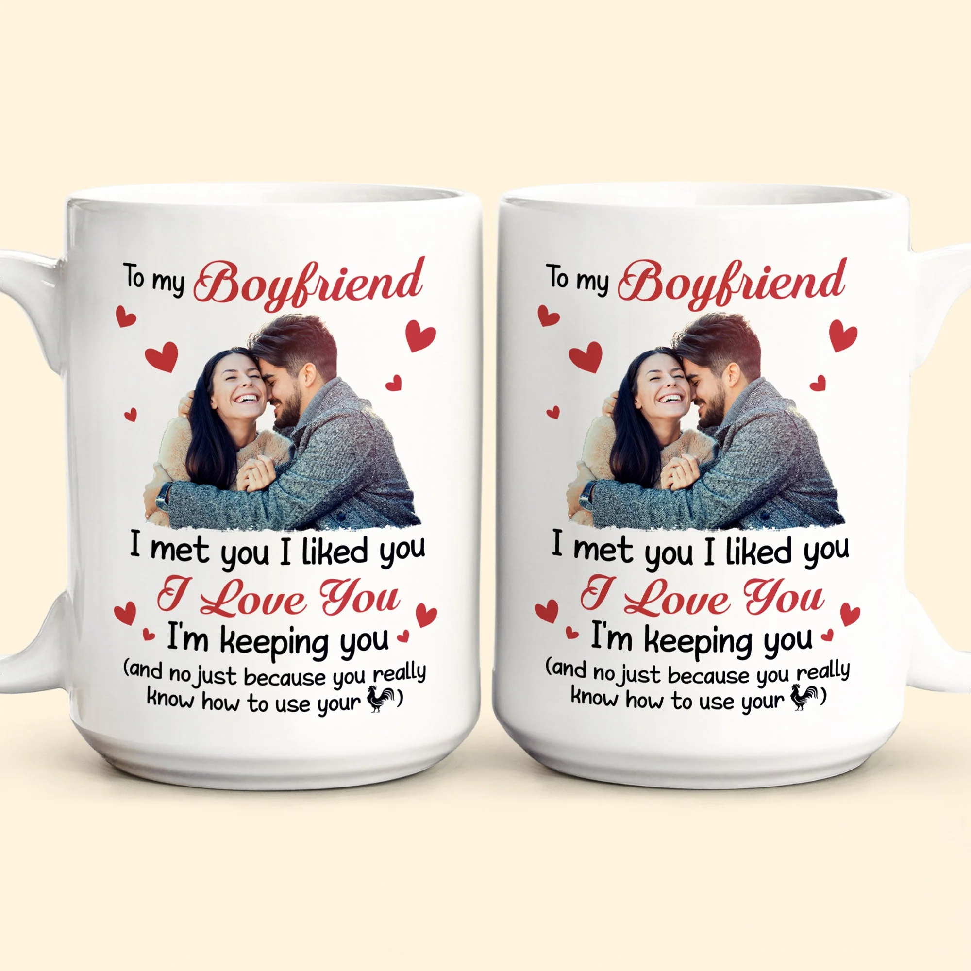 I Met You, I Liked You, I Love You - Personalized Photo Mug - Image 7