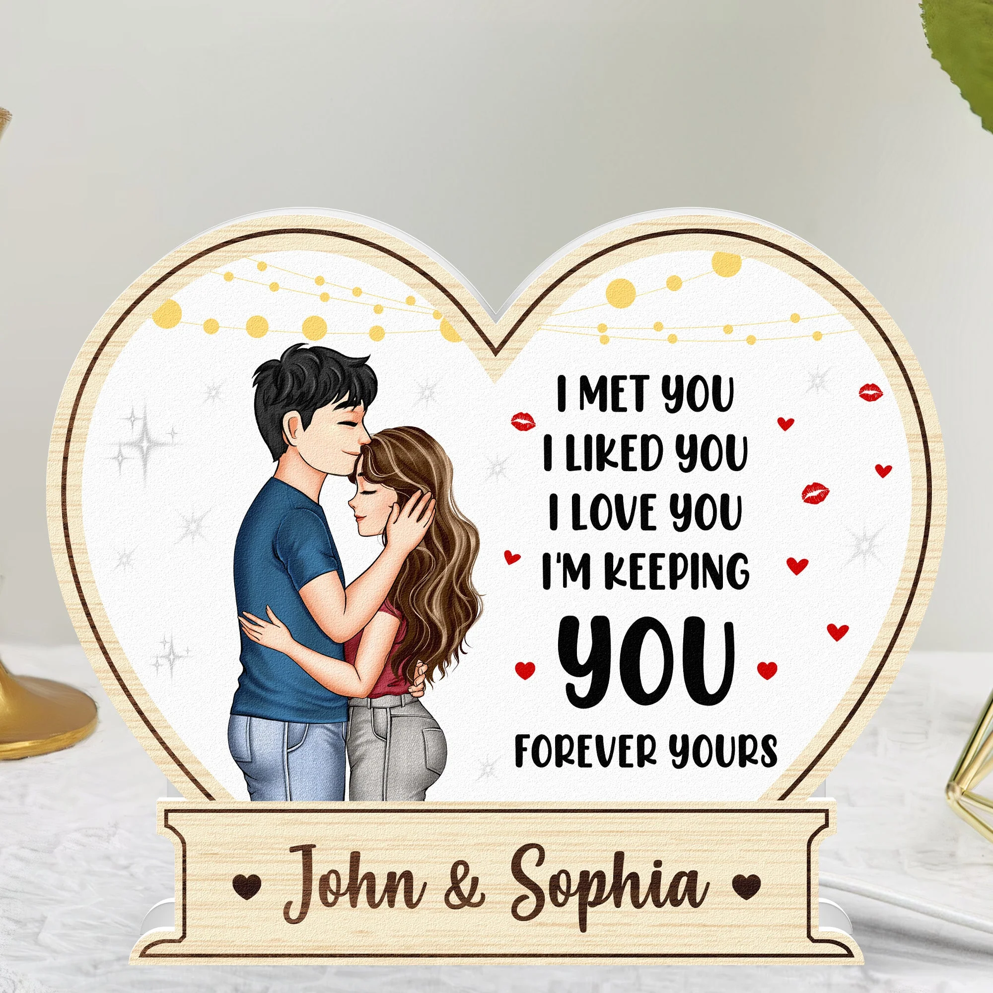 I Met You I Liked You I'm Keeping You - Personalized Light Box - Image 2