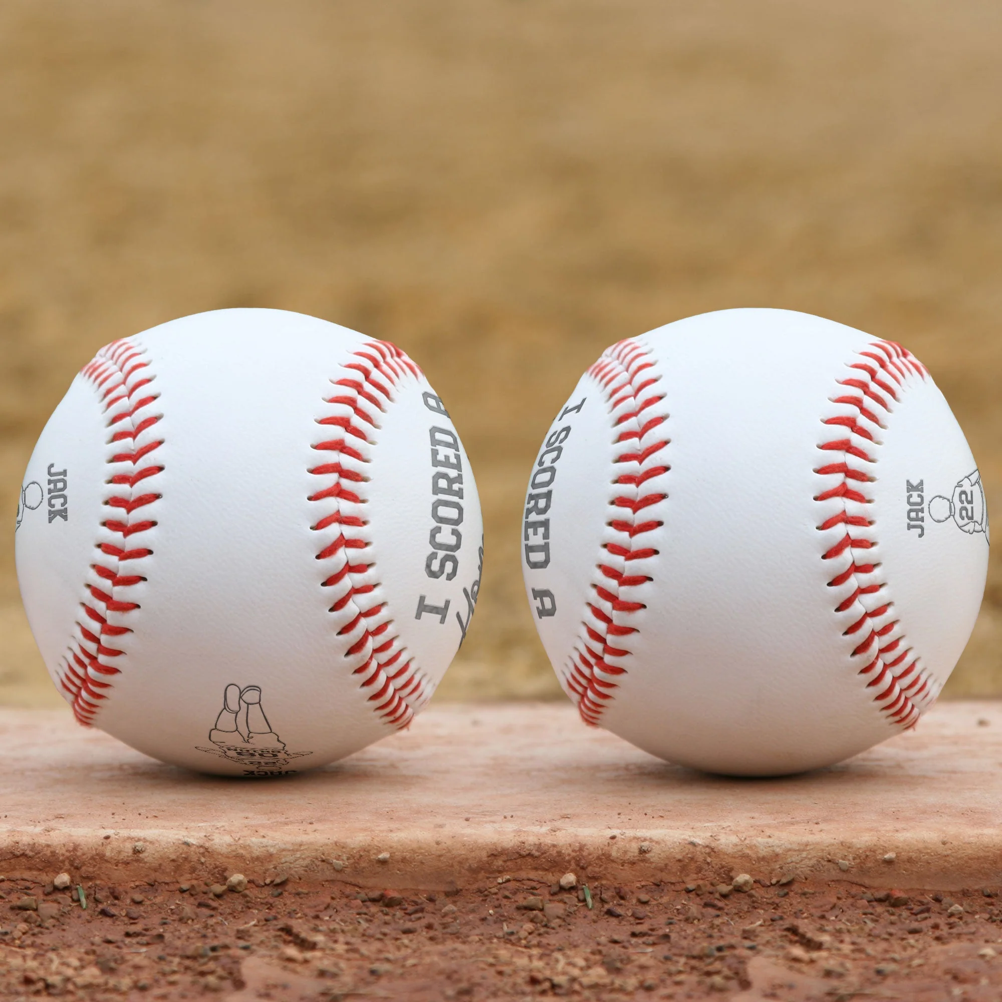 I Scored A Home Run - Personalized Engraved Baseball - Image 2
