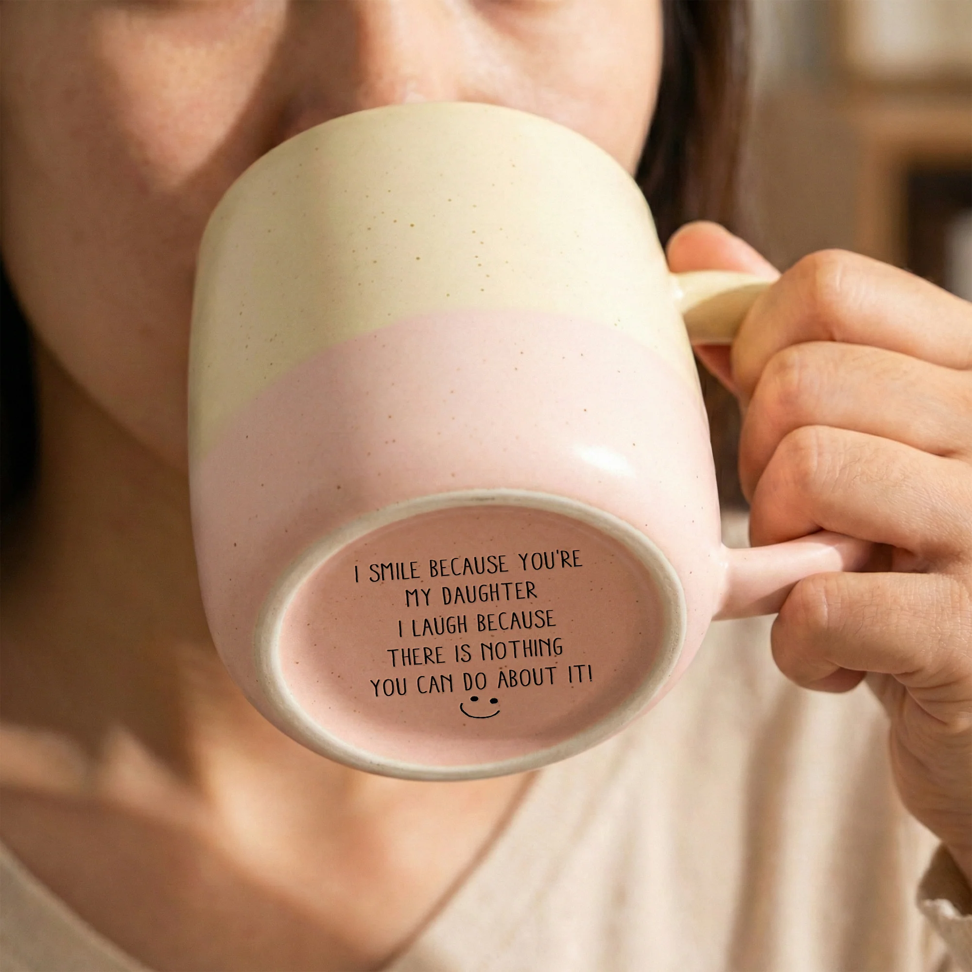 I Smile Because You're My Daughter - Personalized Mug - Image 3