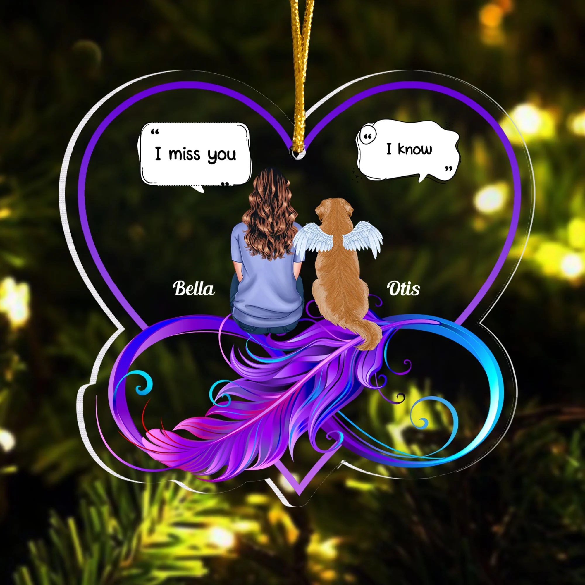 I Still Miss You Pet Memorial - Personalized Infinity Shaped Acrylic Ornament - Image 3