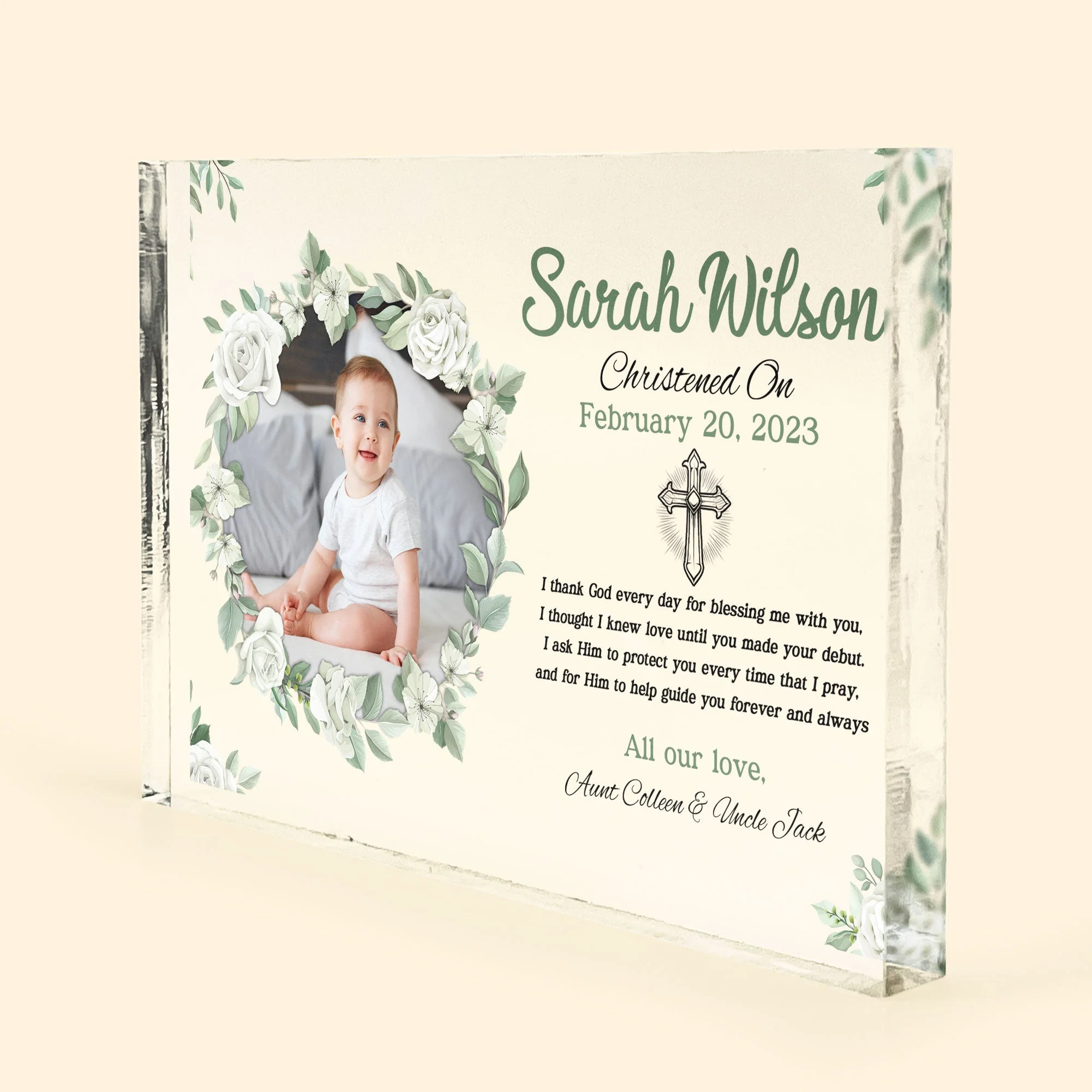I Thank God - Personalized Acrylic Photo Plaque - Image 3