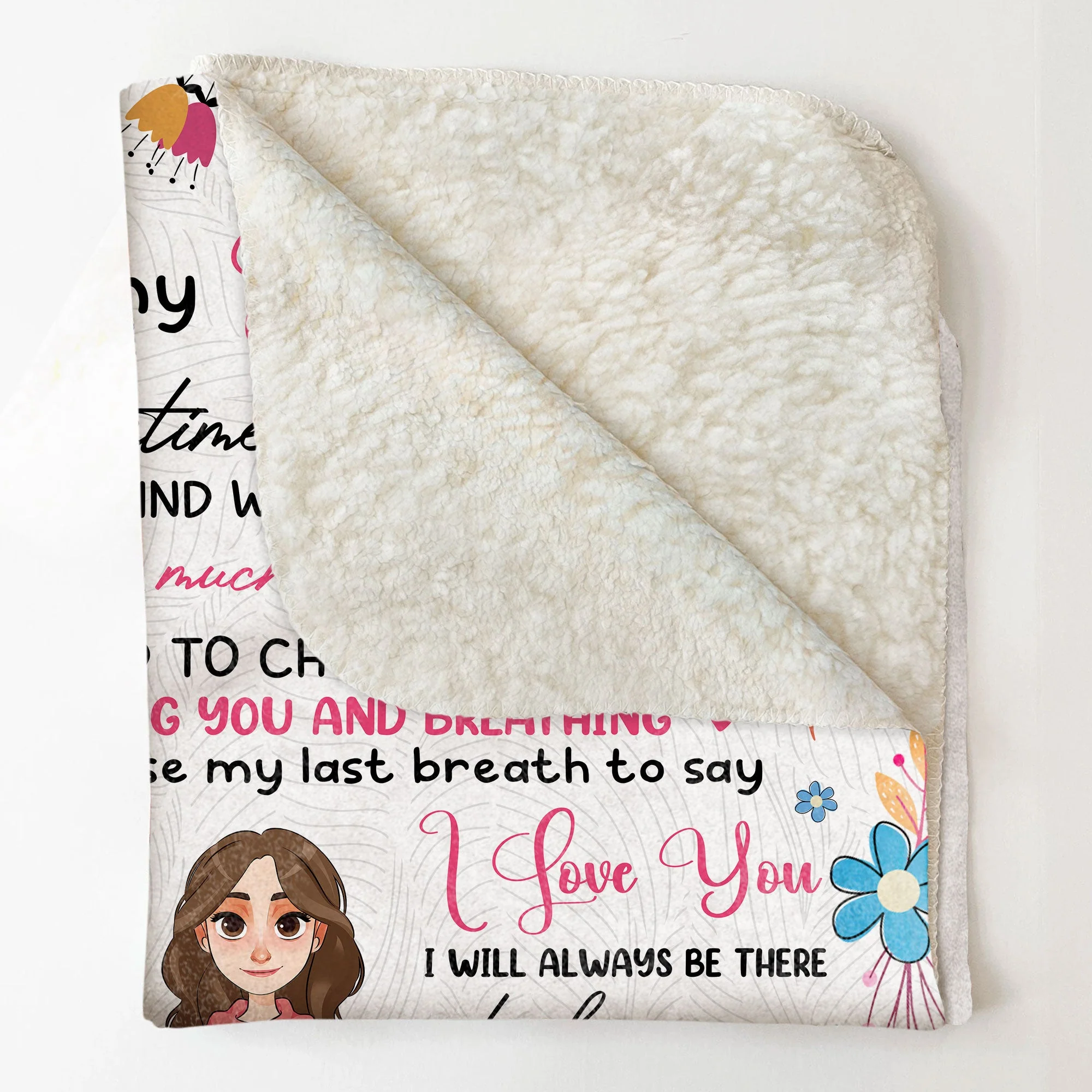 I Will Always Be There To Love You - Personalized Blanket - Image 4