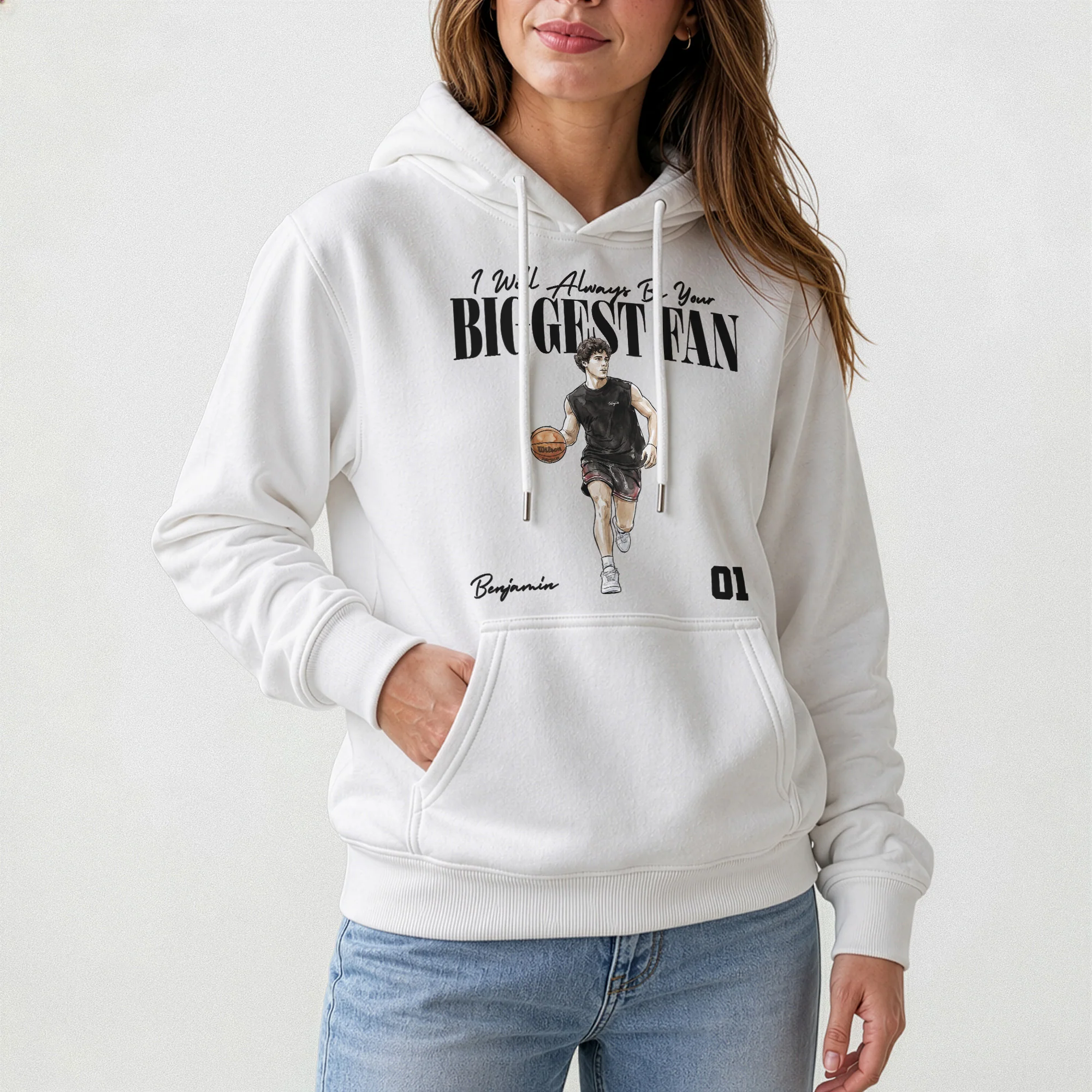 I Will Always Be Your Biggest Fan, Custom Photo, Watercolor Style - Personalized Shirt - Image 10