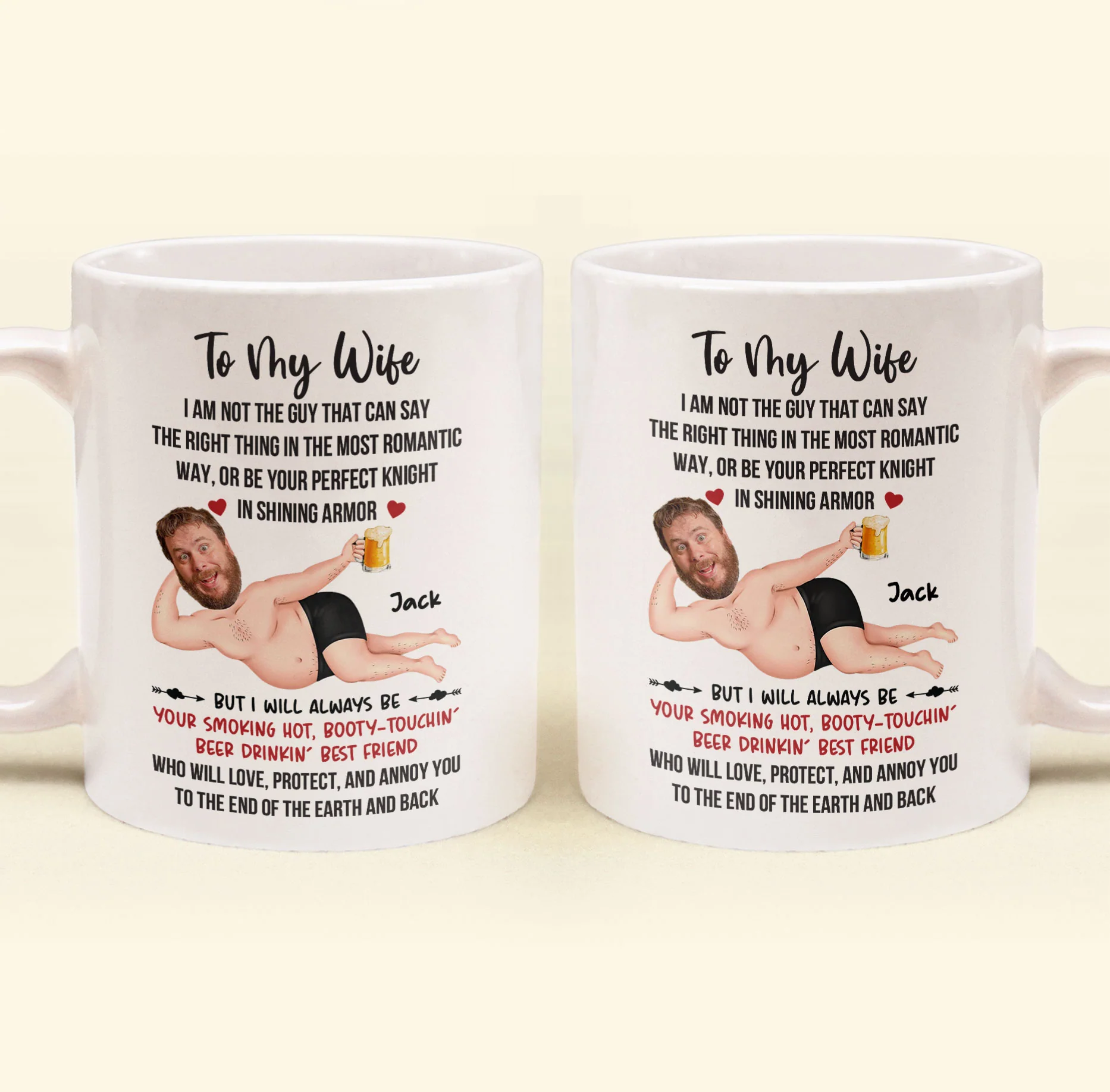 I Will Always Be Your Smoking Hot Husband - Personalized Mug - Image 4